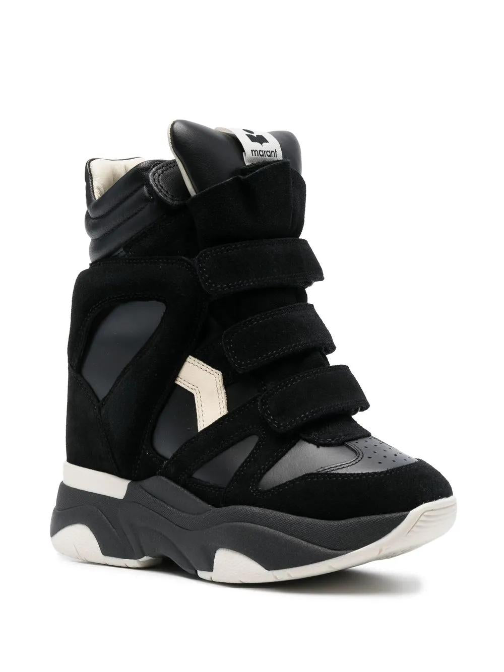 ISABEL MARANT Balskee Leather Sneakers with Wedge Heel