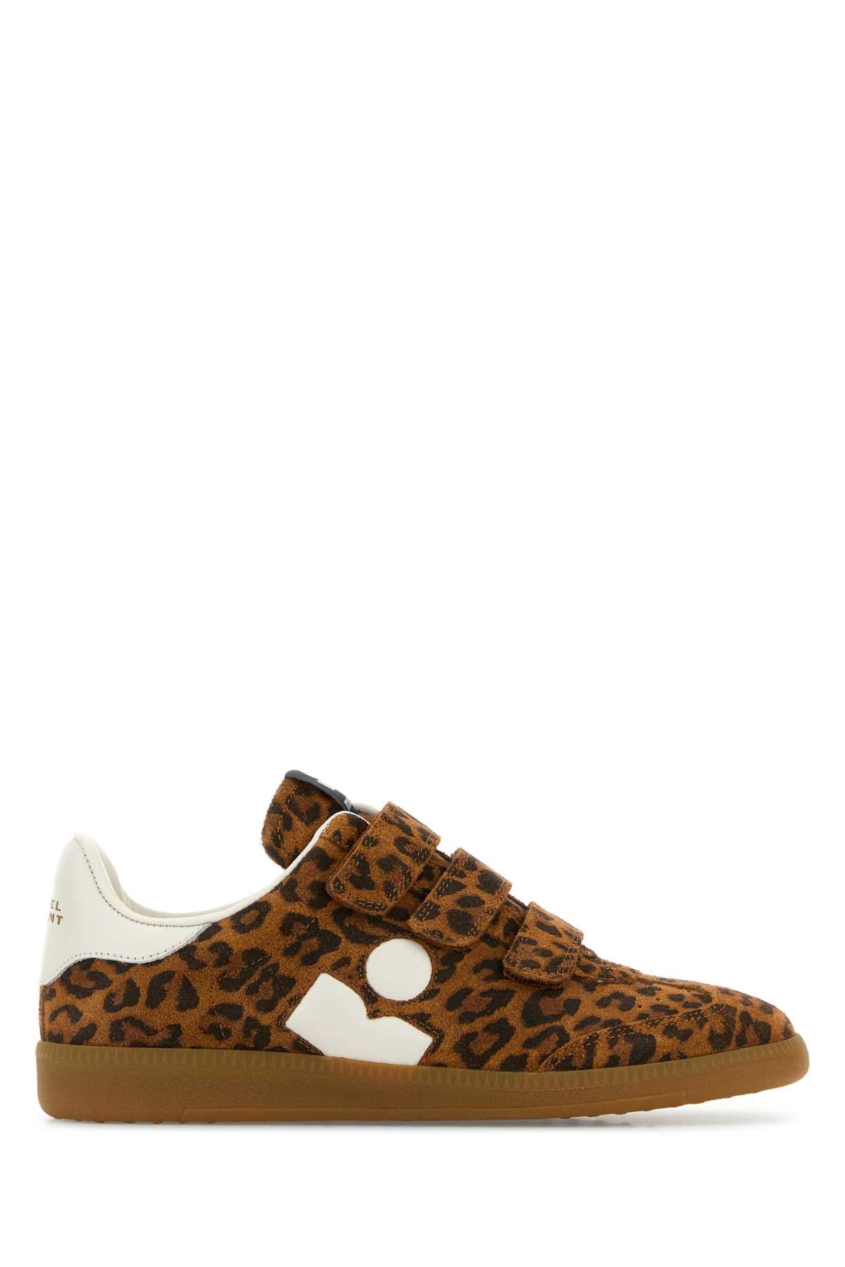 ISABEL MARANT Women's Printed Suede Sneakers