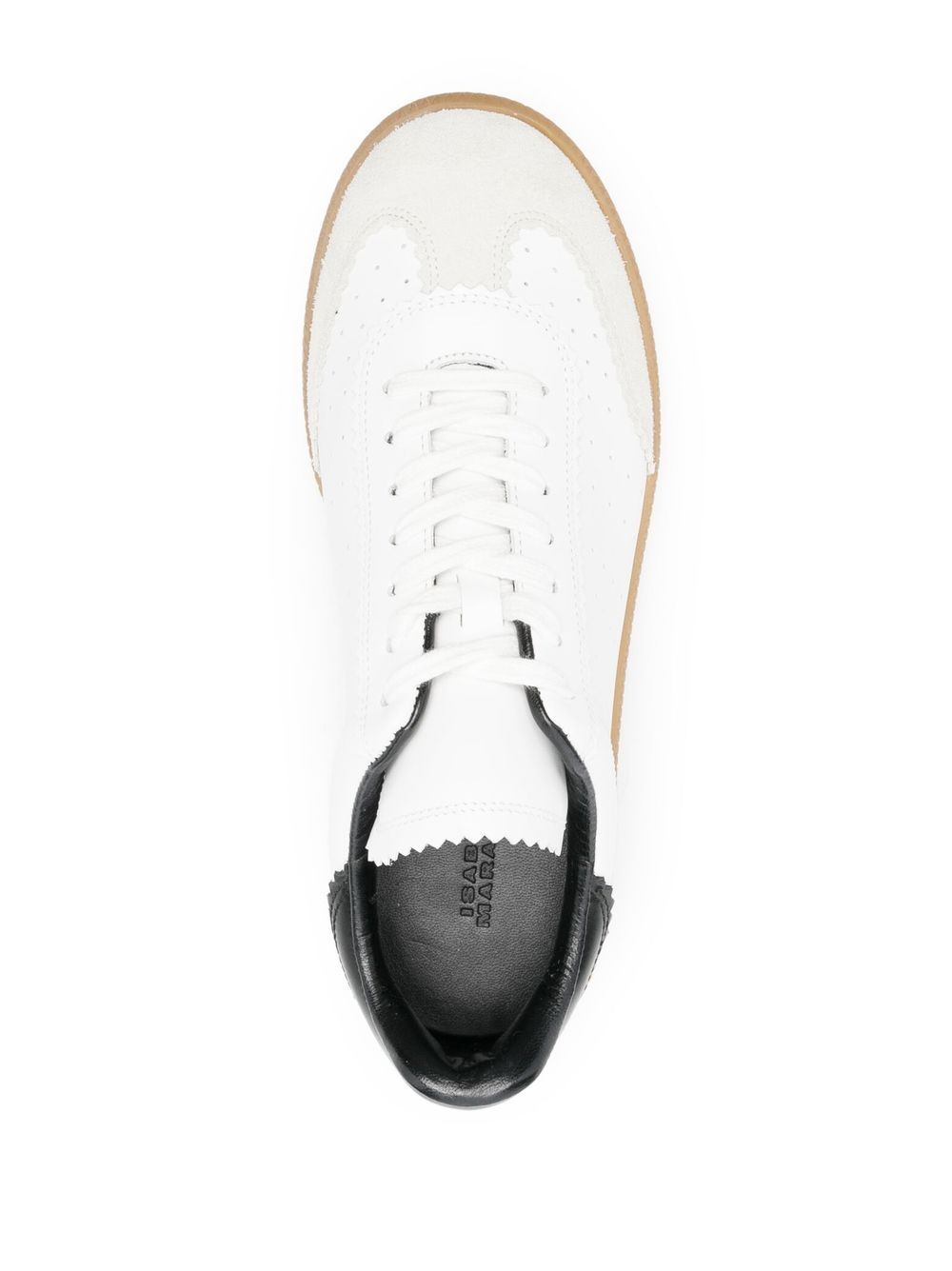ISABEL MARANT Leather Sneakers with Branded Heel Counter