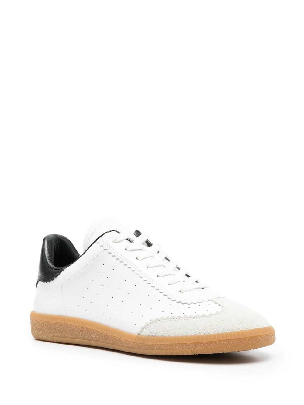 ISABEL MARANT Leather Sneakers with Branded Heel Counter