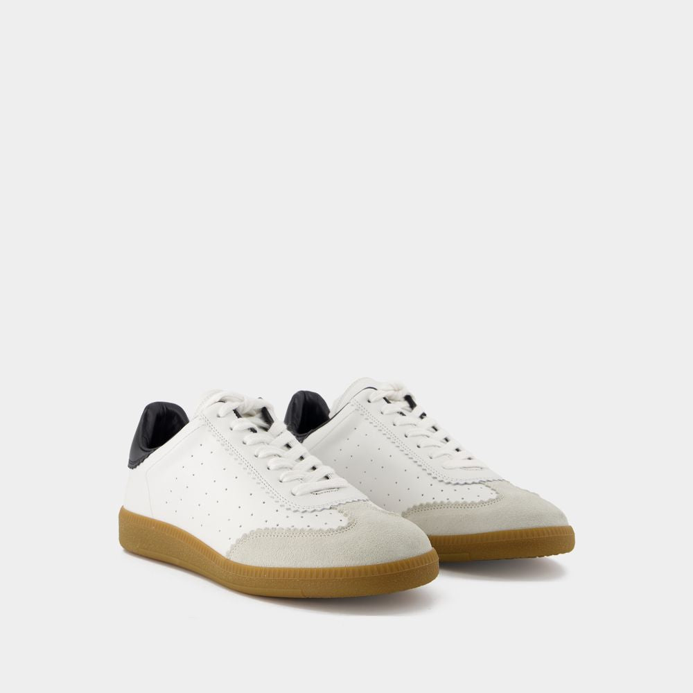 ISABEL MARANT Leather Sneakers with Branded Heel Counter