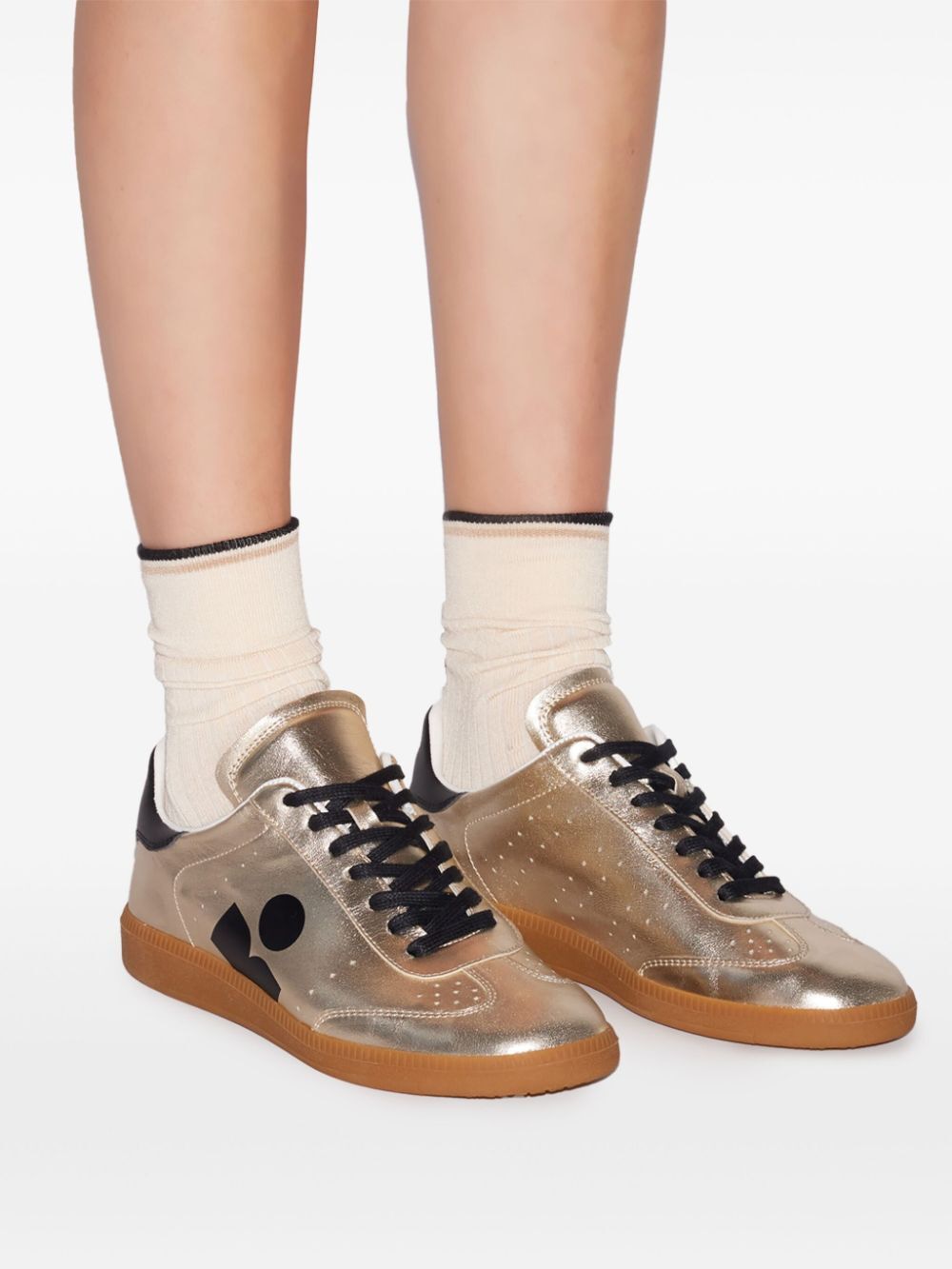 ISABEL MARANT Metallic Leather Kaycee Sneakers for Women