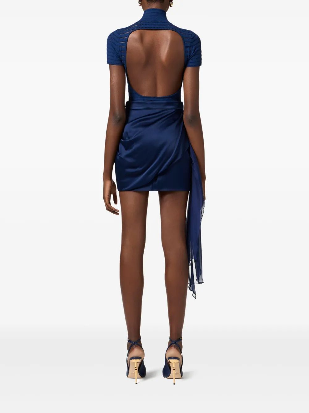 ELISABETTA FRANCHI High Neck Knit Bodysuit