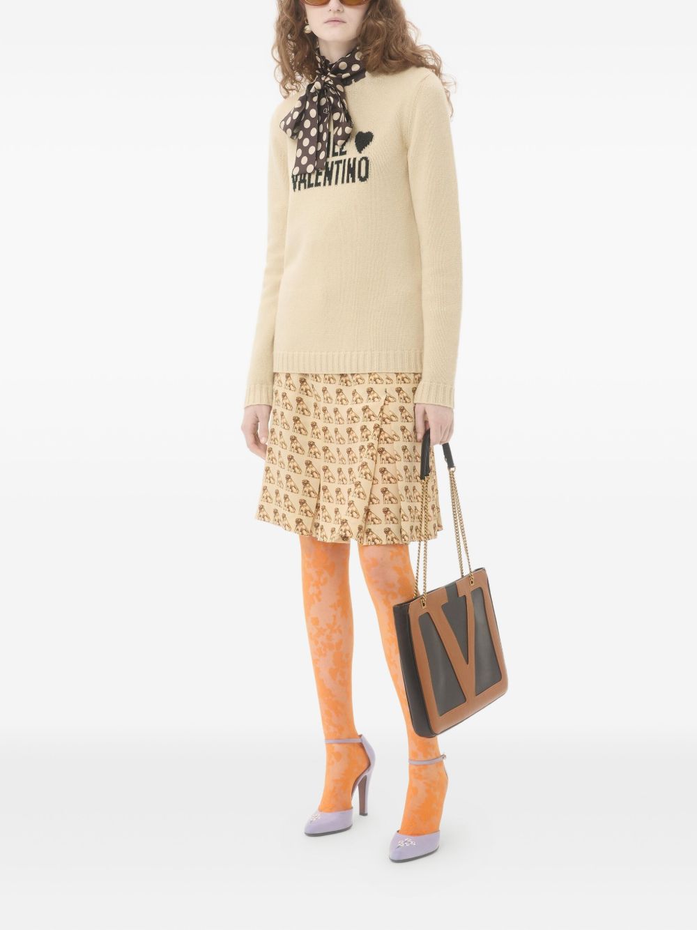 VALENTINO Embroidered Hearts Wool Sweater for Women - FW25