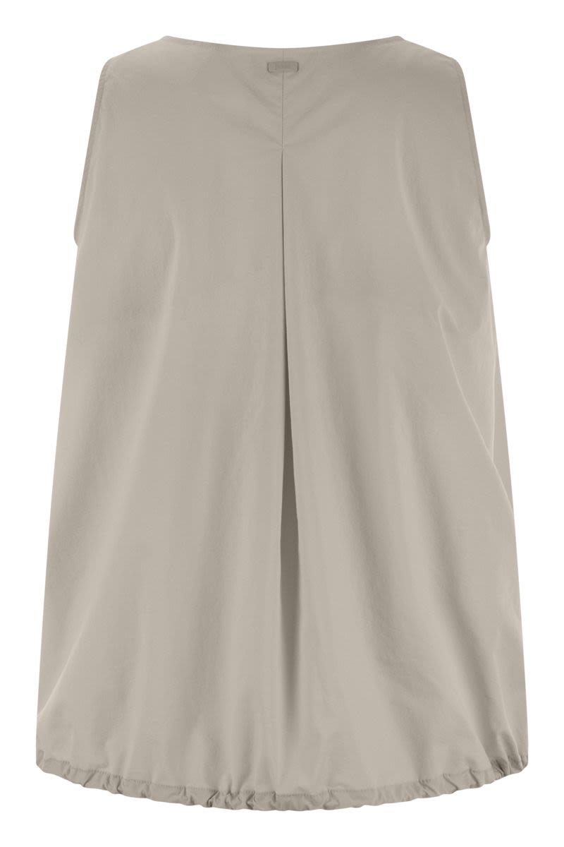 HERNO Sleeveless Top with Adjustable Drawstring