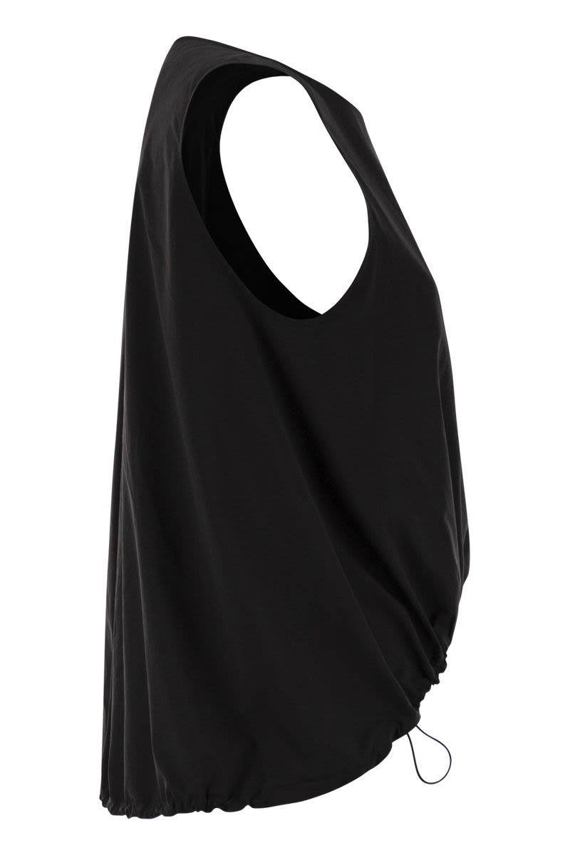 HERNO Sleeveless Tech Top with Adjustable Drawstring