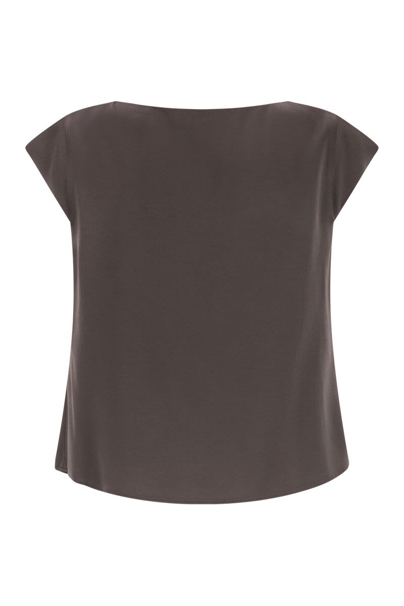 HERNO Satin Resort Blouse with Relaxed Fit