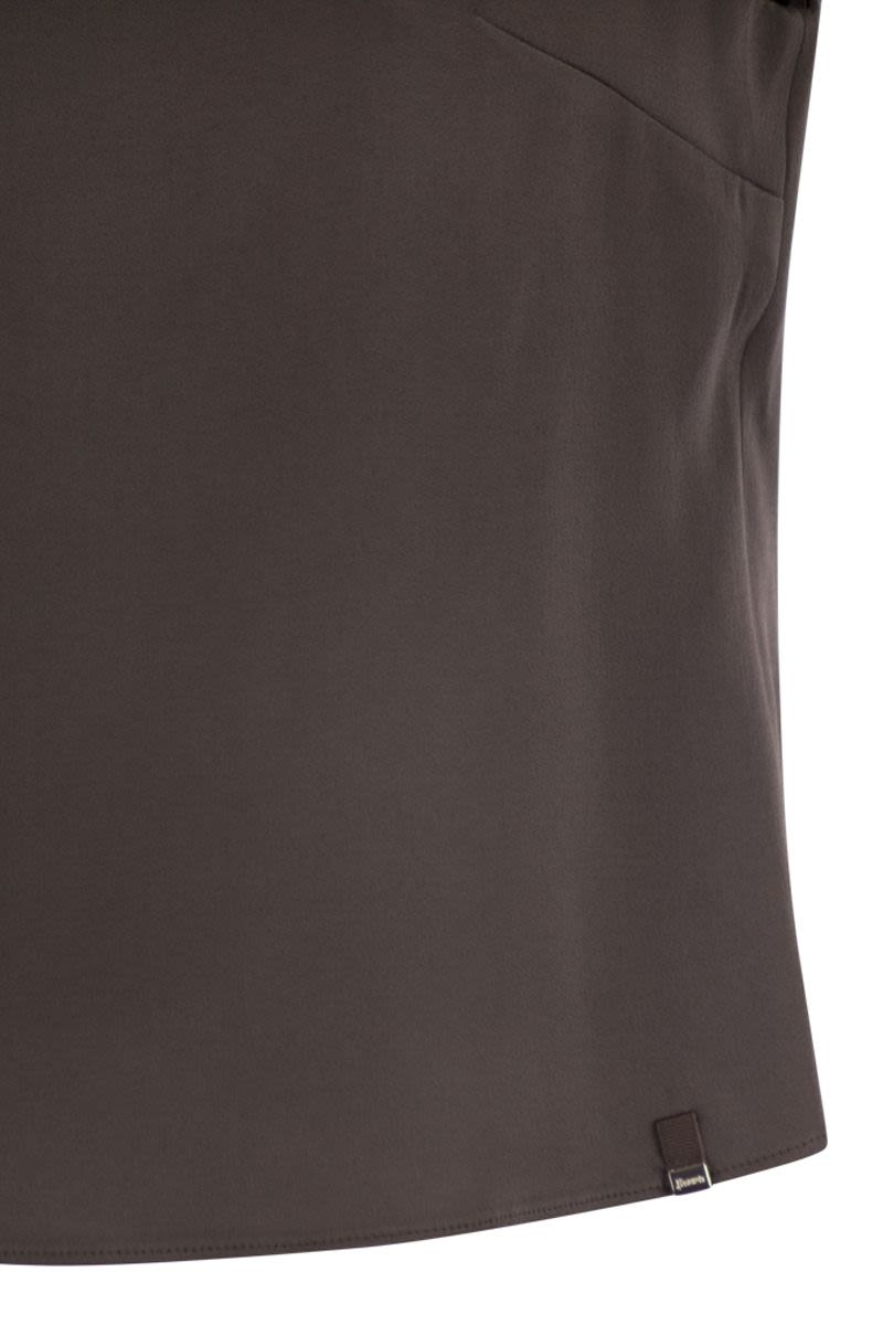 HERNO Satin Resort Blouse with Relaxed Fit