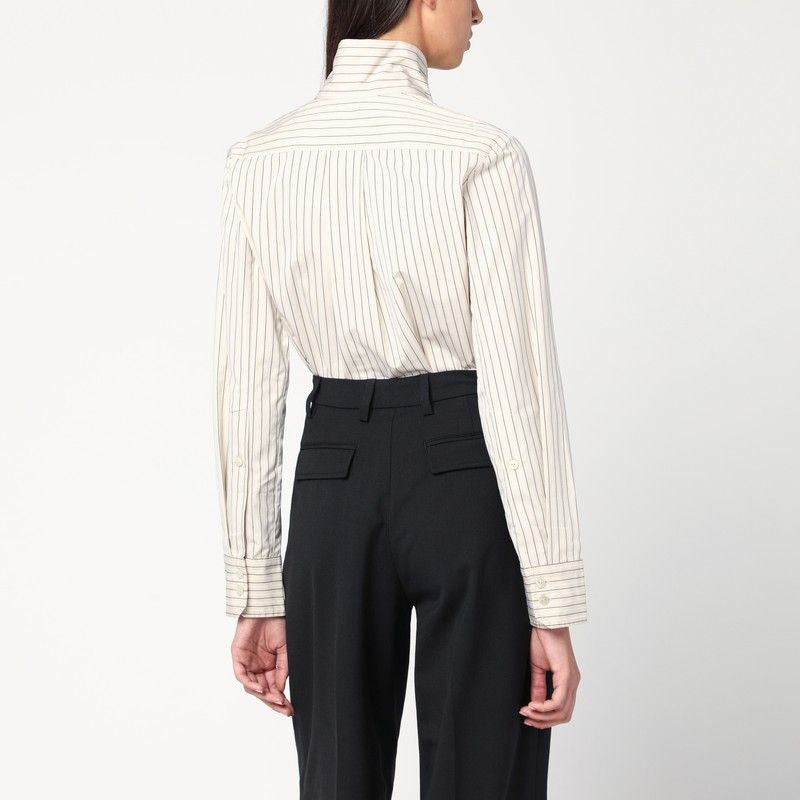 PATOU Striped Shirt with Scarf Collar