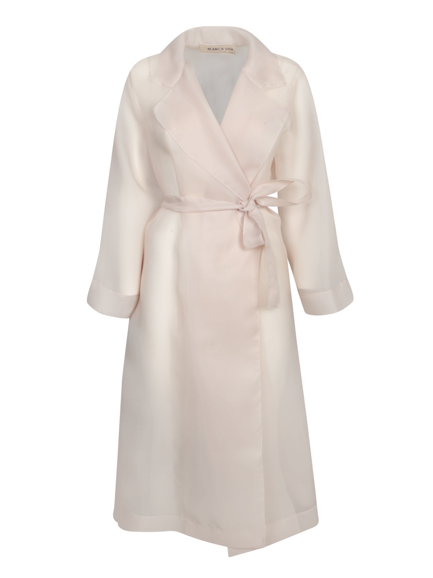 BLANCA VITA Elegant Duster with Belt Closure for Women