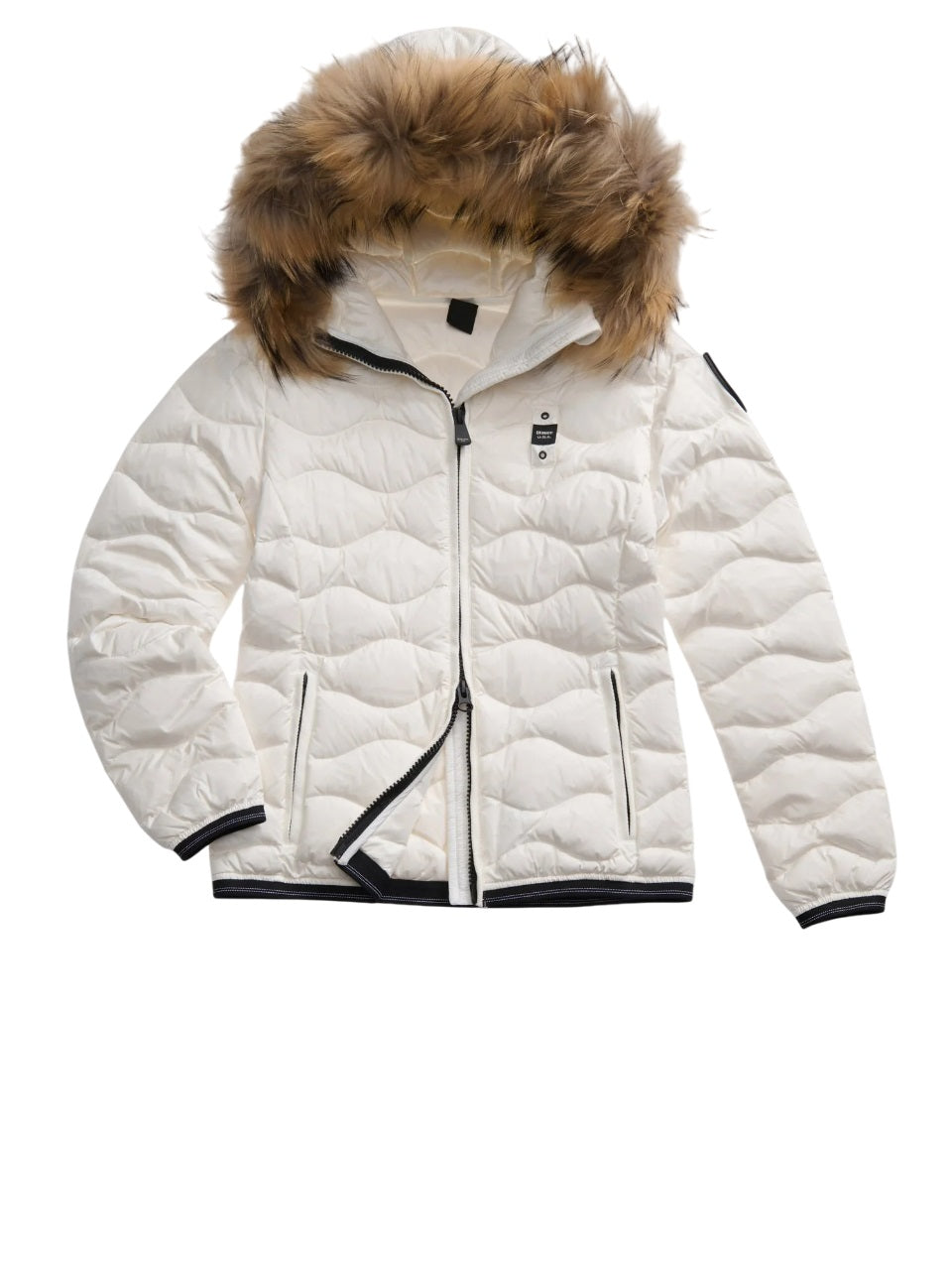 BLAUER Stylish Down Jacket with Removable Fur Trim - Women’s Lightweight Design