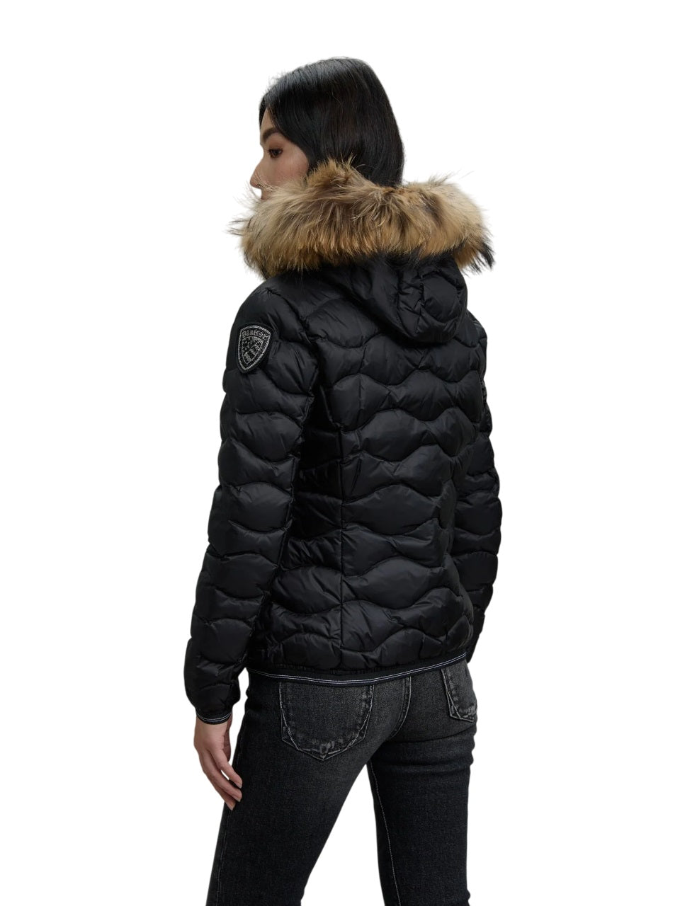 BLAUER Elegant Down Jacket with Removable Fur Trim for Women