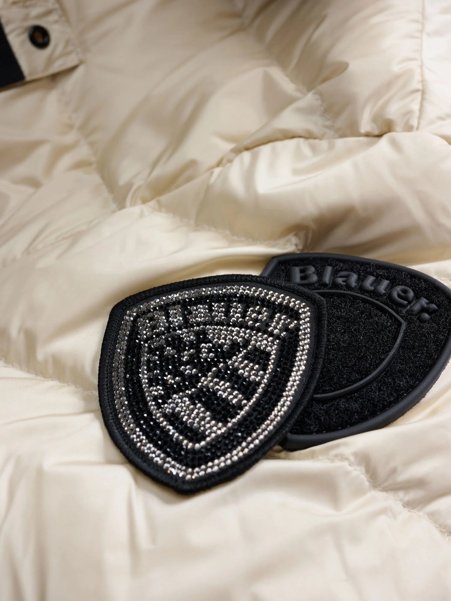 BLAUER Quilted Long Jacket with Removable Fur Trim for Women