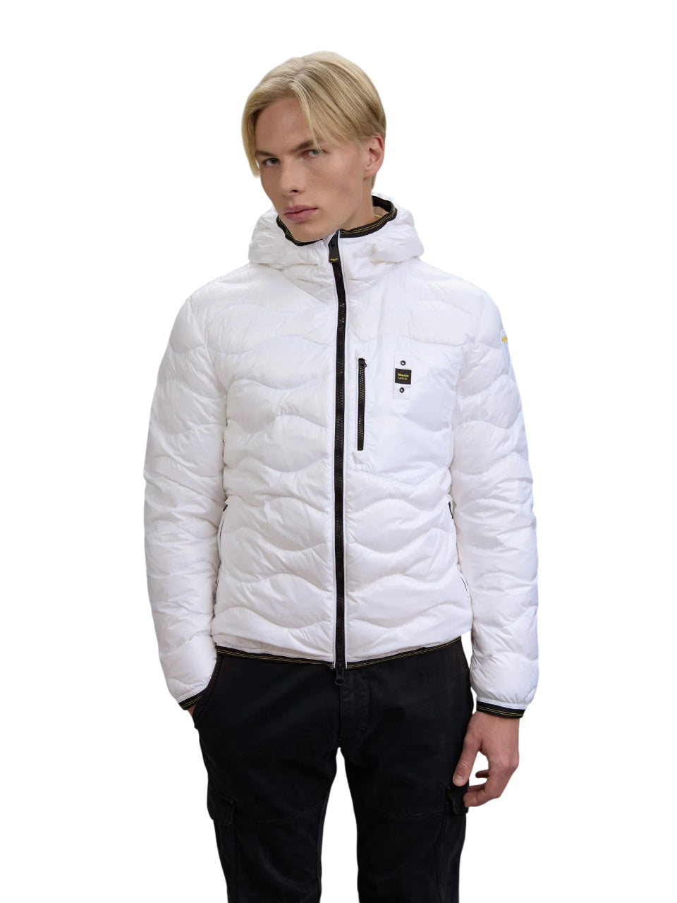 BLAUER Quilted Down Jacket with Fixed Hood for Men