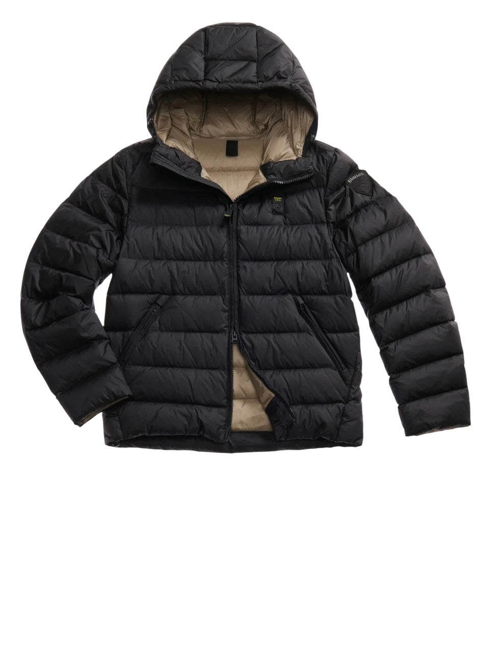 BLAUER Lightweight Down Jacket with Fixed Hood for Men