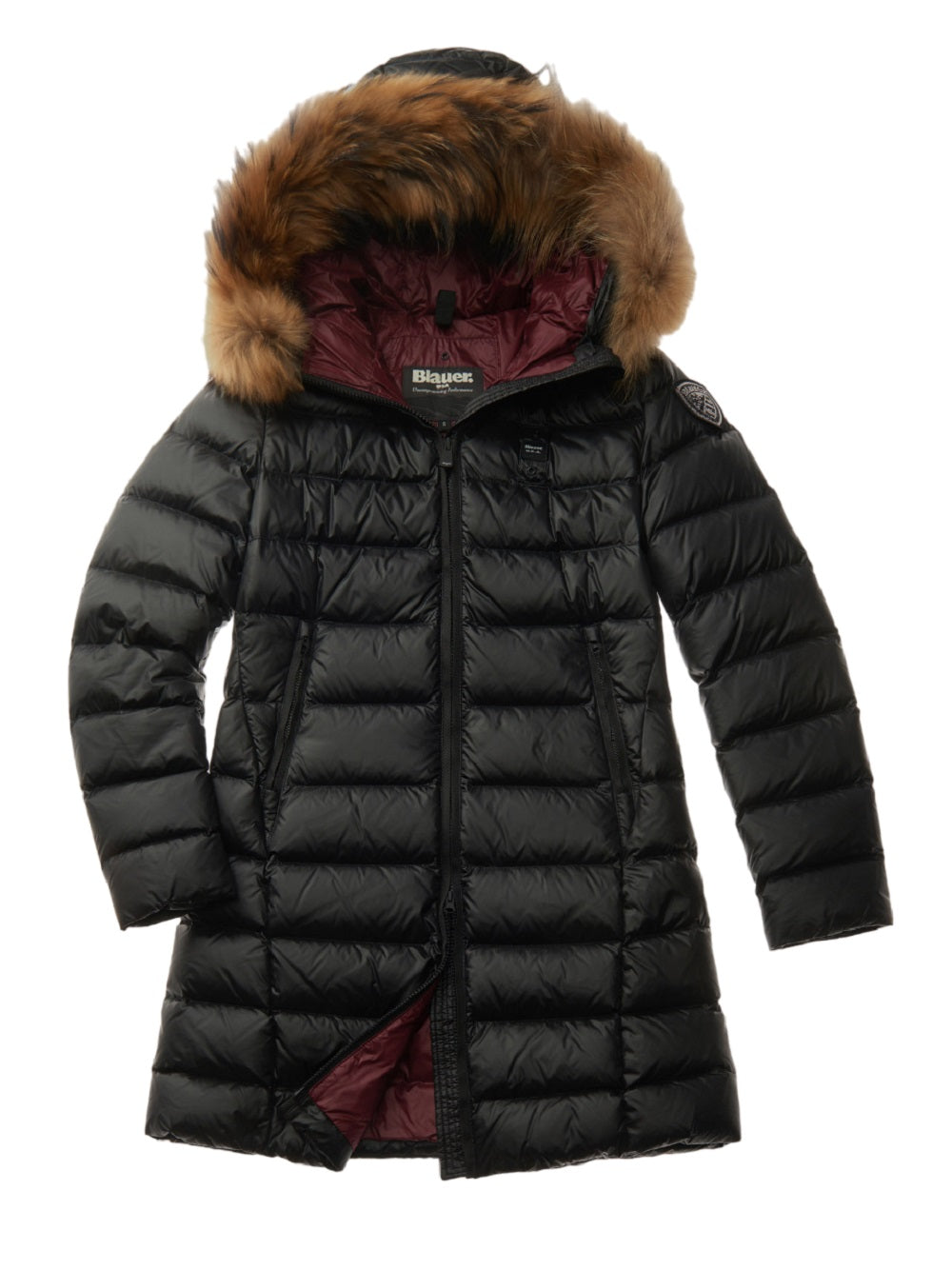 BLAUER Chic Down Jacket with Removable Fur Trim
