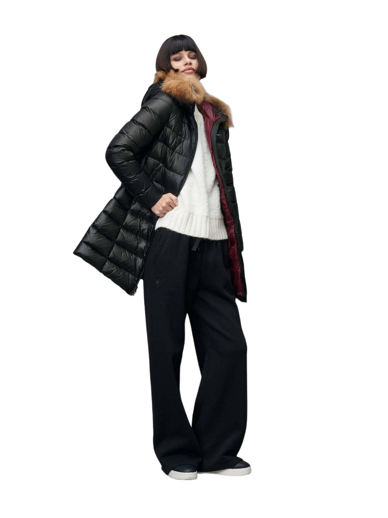 BLAUER Chic Down Jacket with Removable Fur Trim