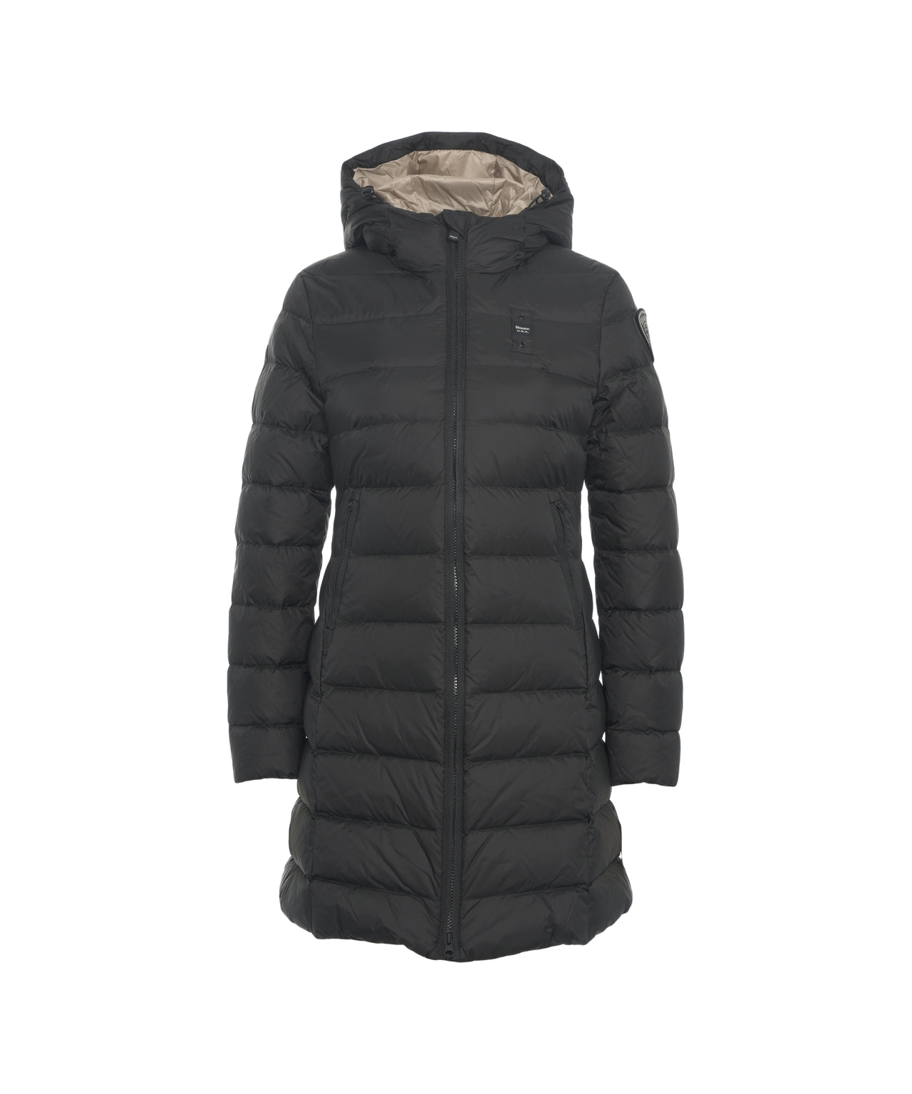 BLAUER Quilted Down Jacket 'Agnes' - Long Fit with Hood