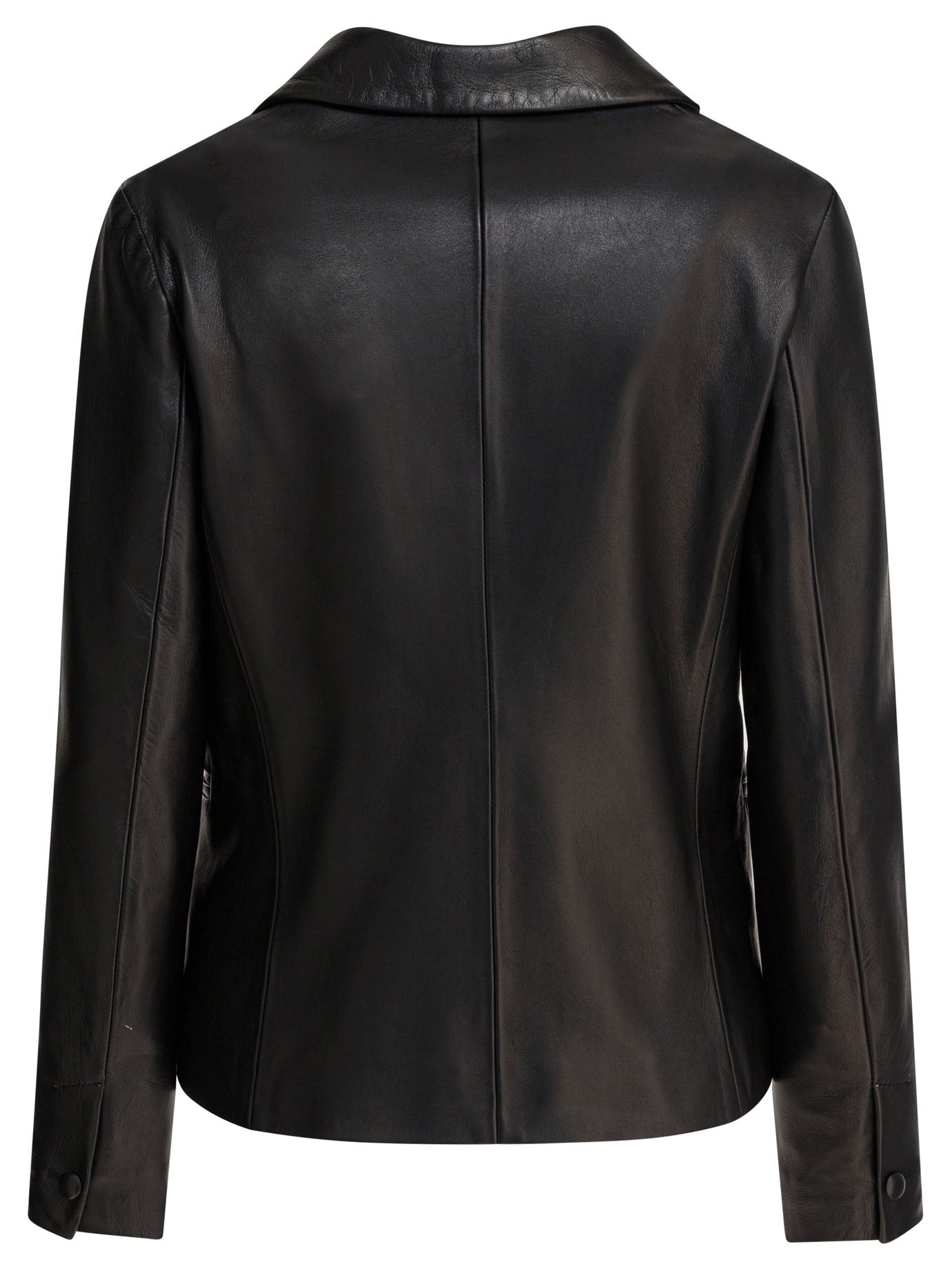 SEMPER Womens Leather Blazer Jacket