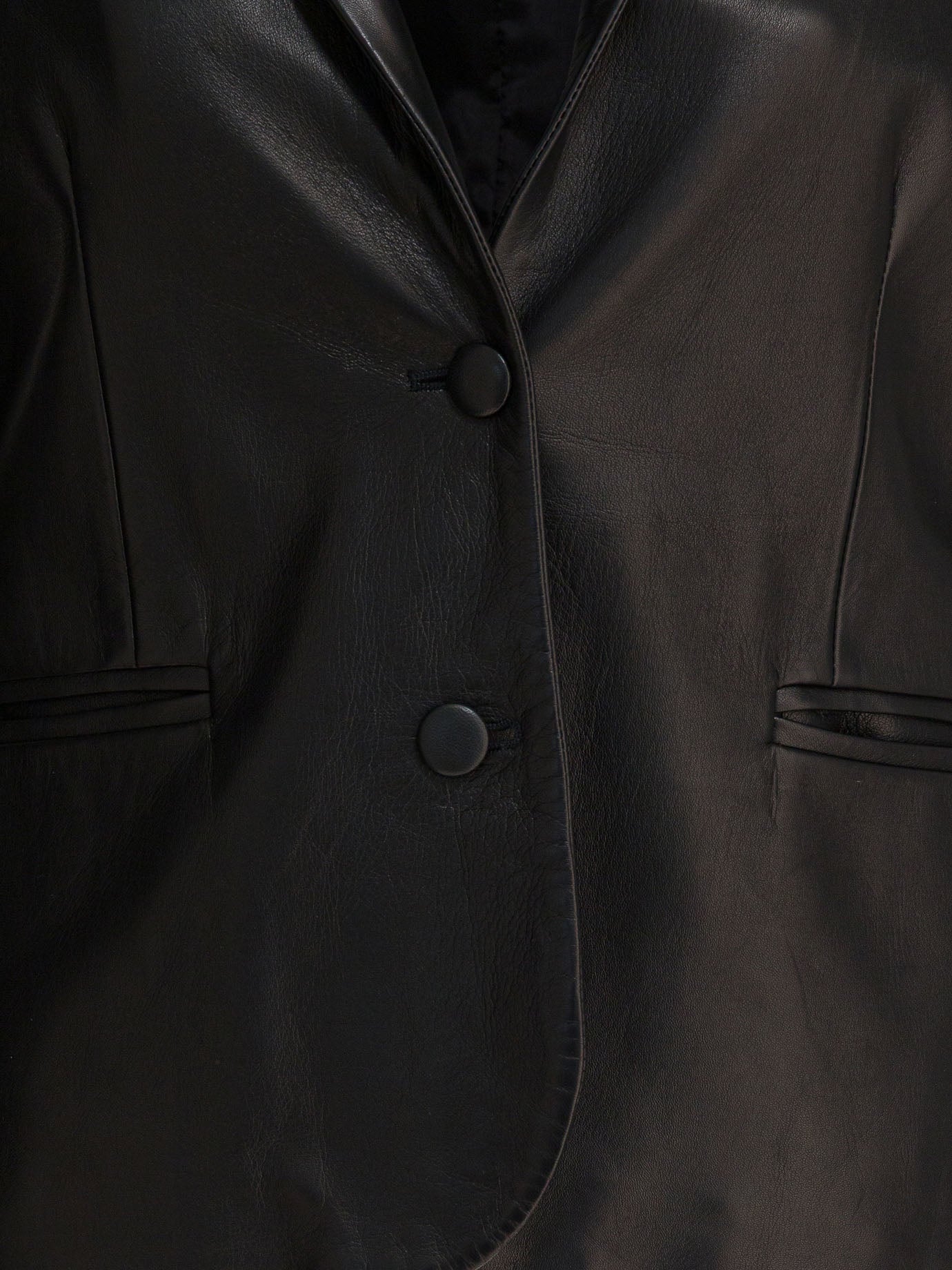 SEMPER Womens Leather Blazer Jacket