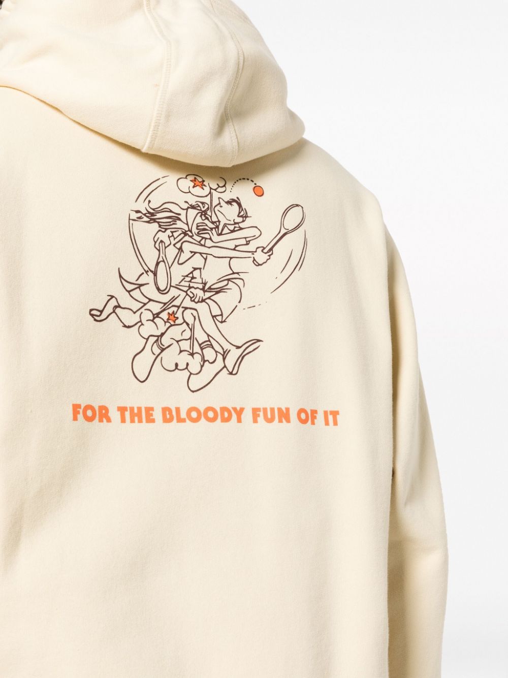 PALMES Organic Cotton Hoodie with Slogan Print for Men