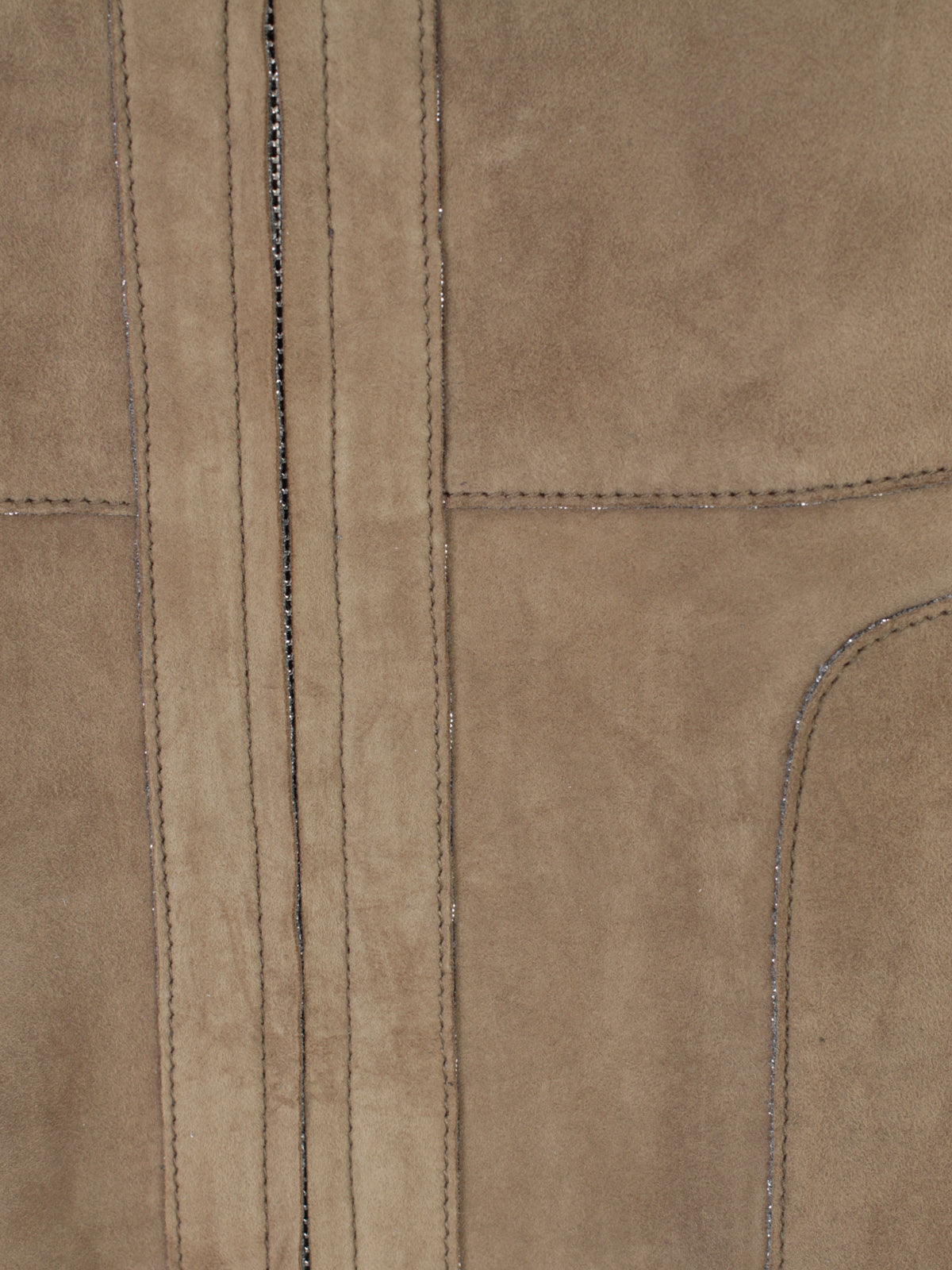 THE JACKIE LEATHERS Women's Goat Suede Jacket Crew Neck 3/4 Sleeve