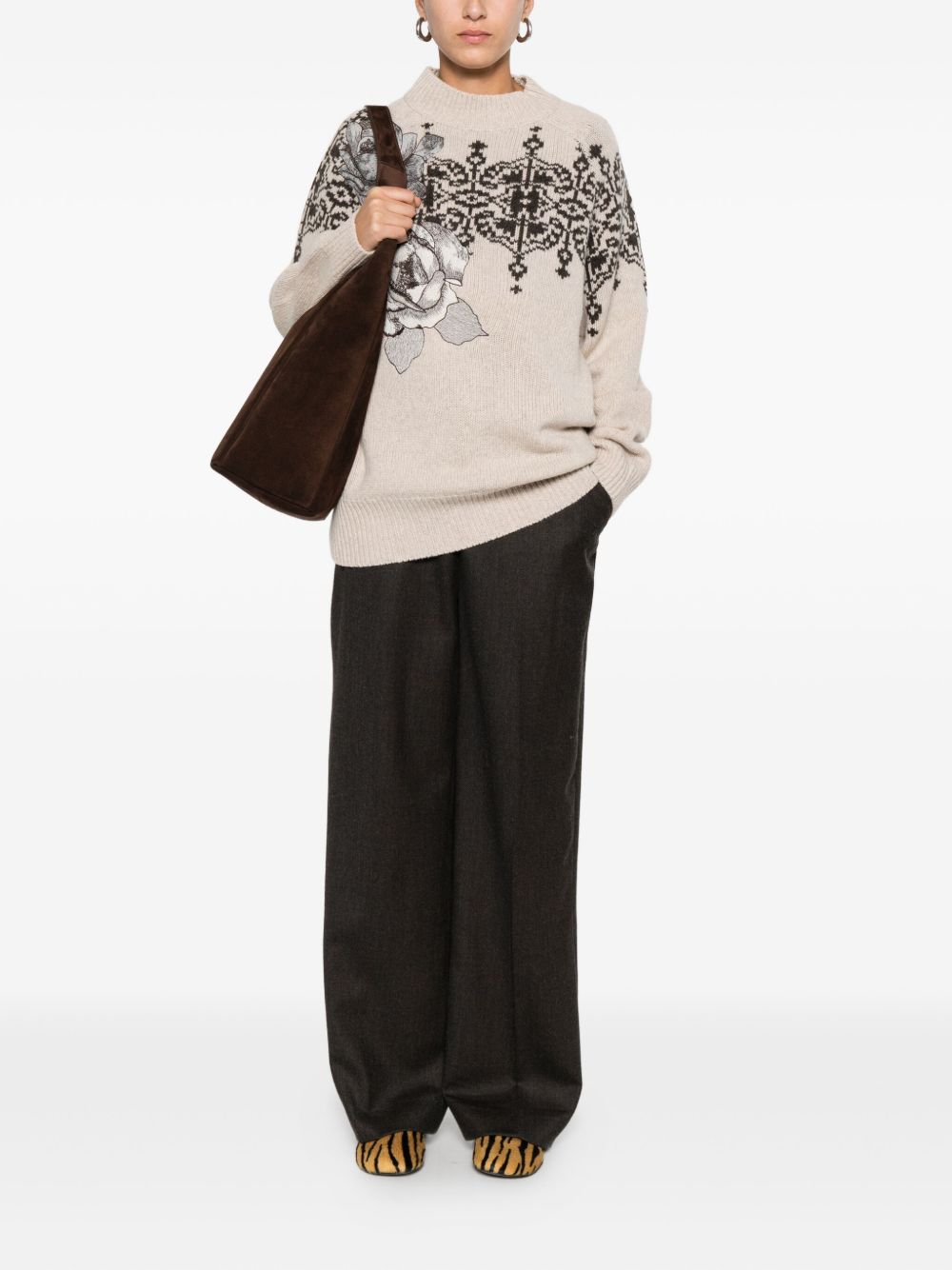 BLUGIRL Chic Wool Sweater for Women - Fall Winter Collection 25/26