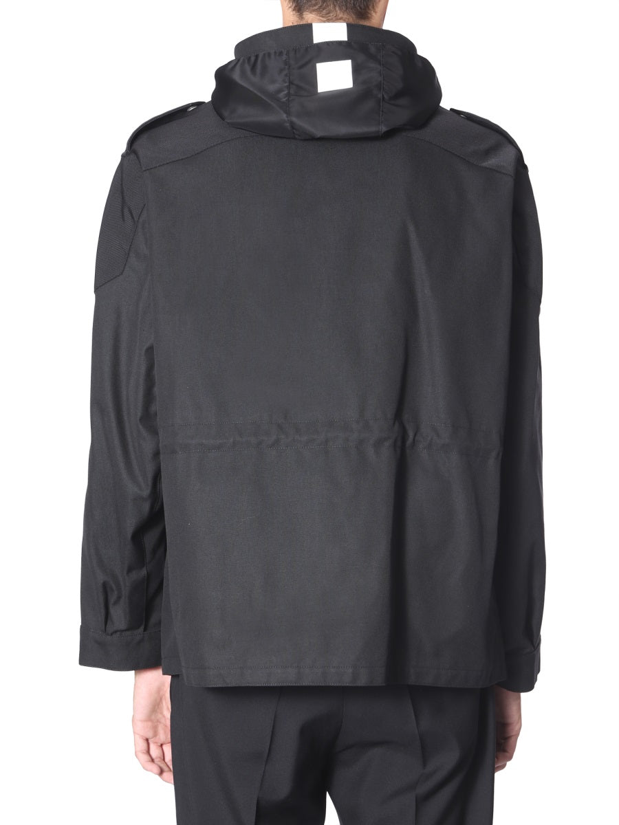 GIVENCHY Men's Wind Jacket with Front Zip and Pressure Button