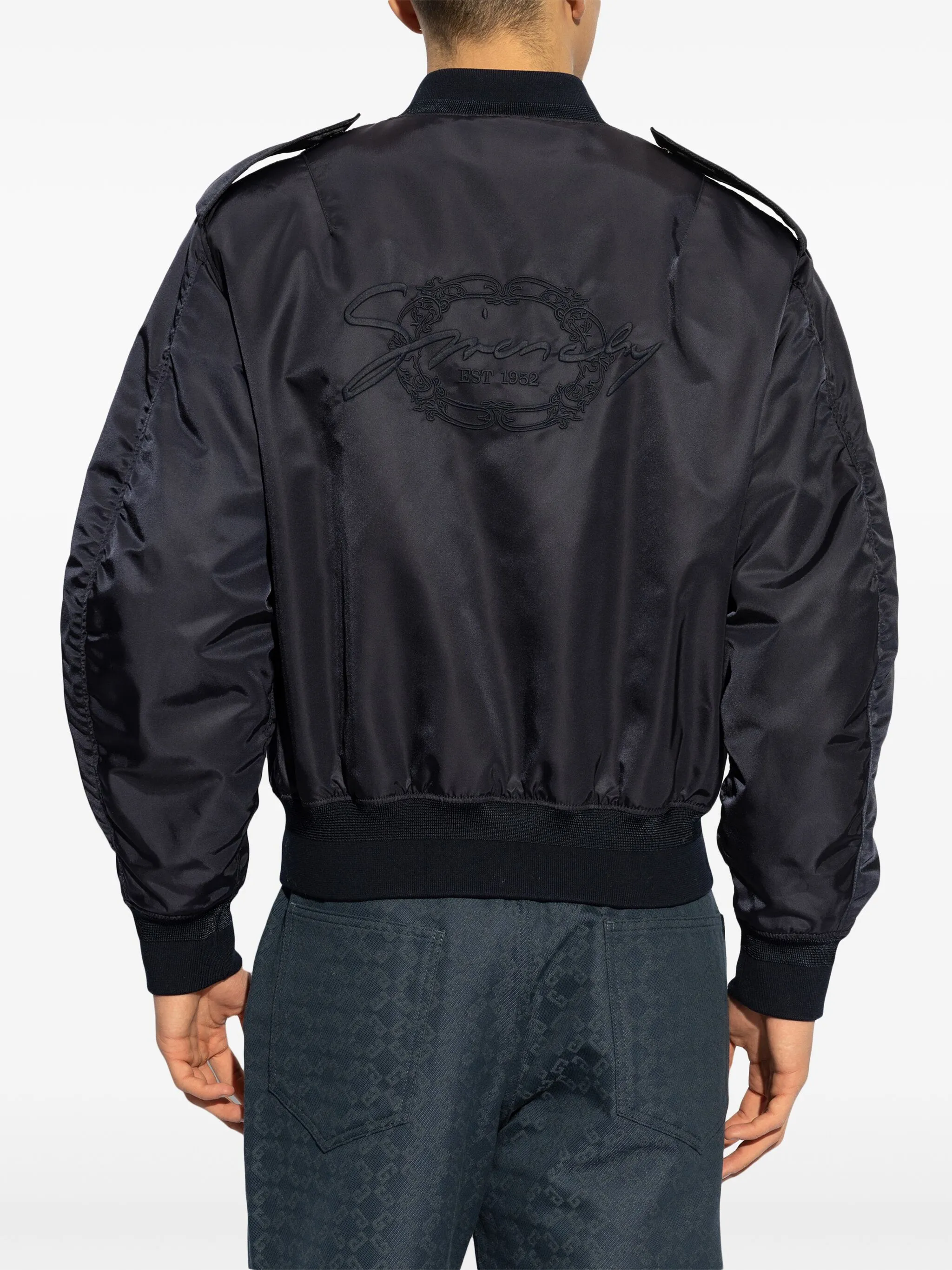 GIVENCHY Men's Bomber Jacket with Medallion - Size 48