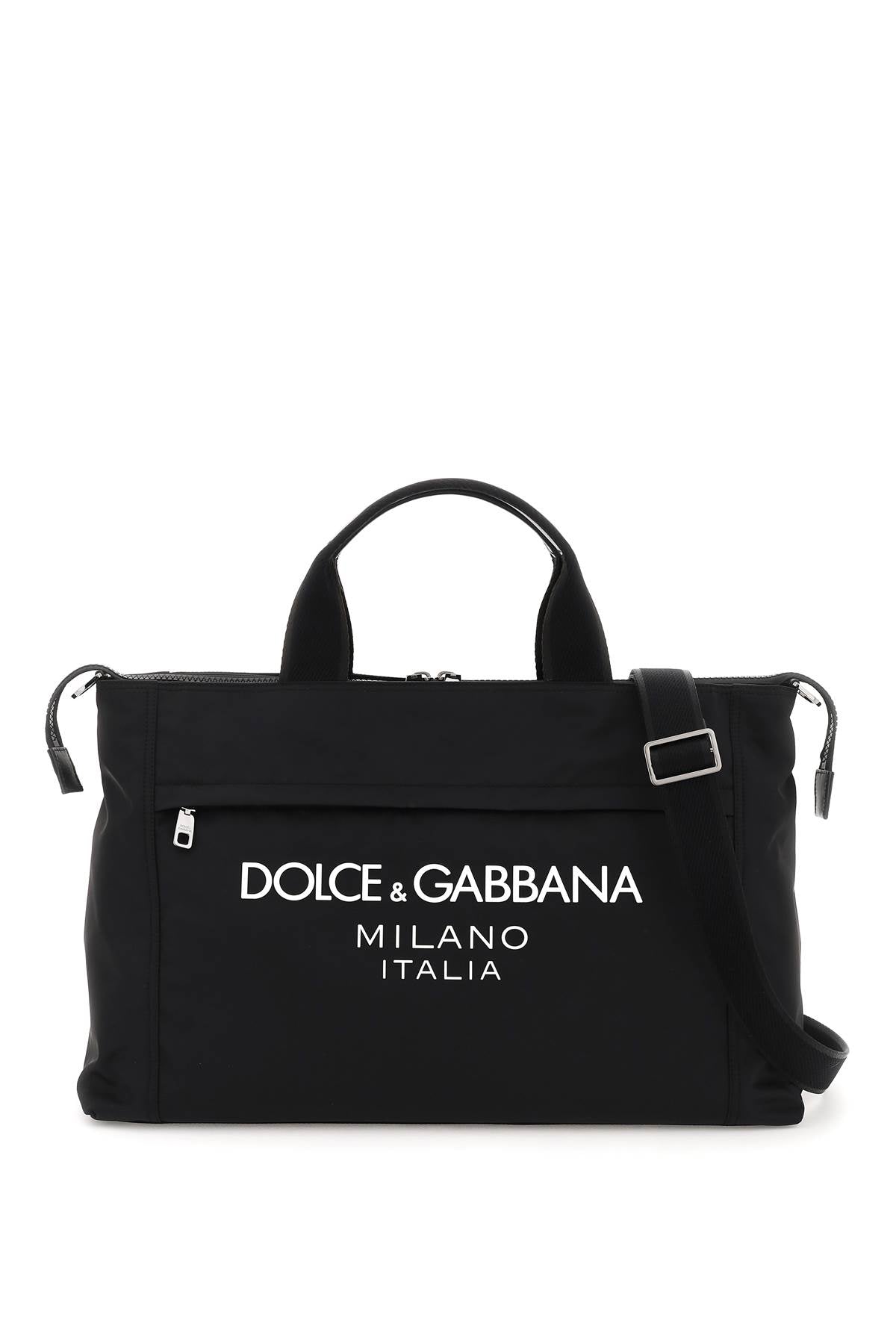 DOLCE & GABBANA Leather Shopping Tote Handbag