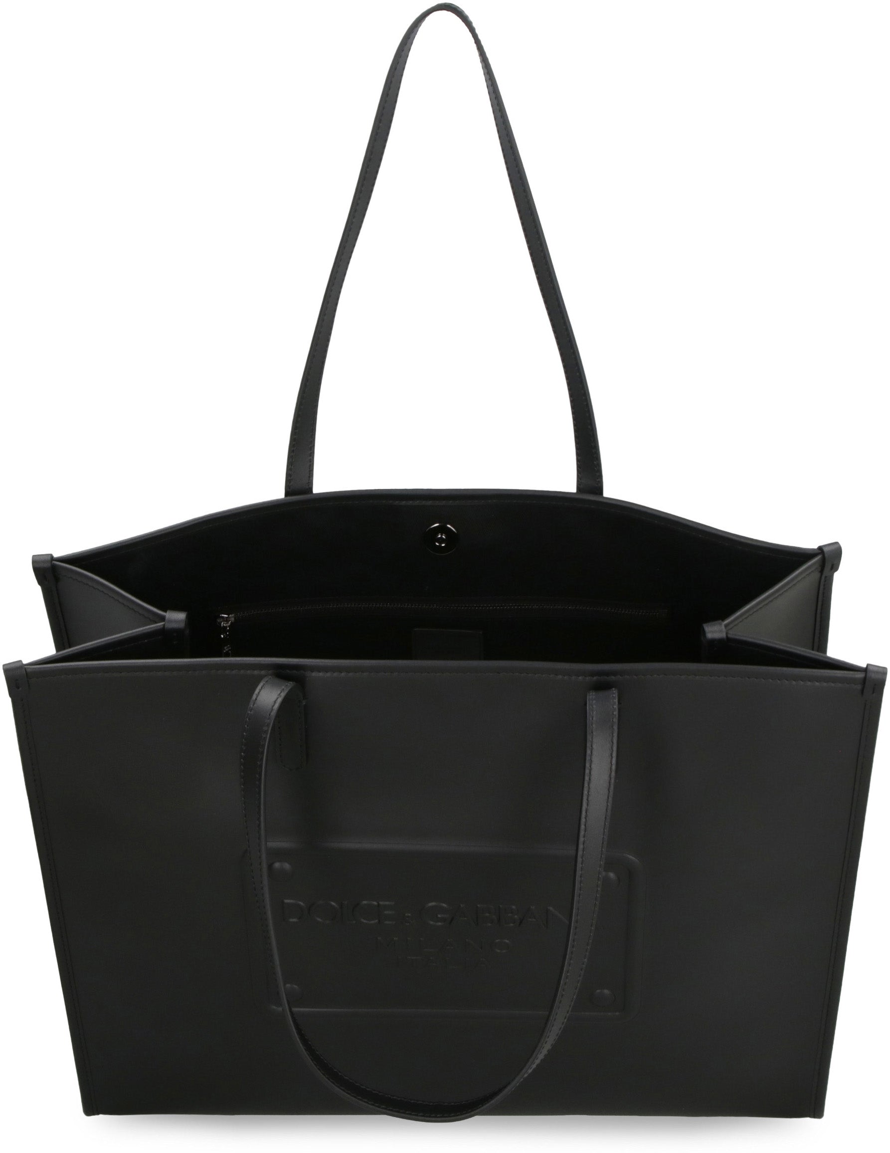 DOLCE & GABBANA Leather Shopping Tote Handbag for Men