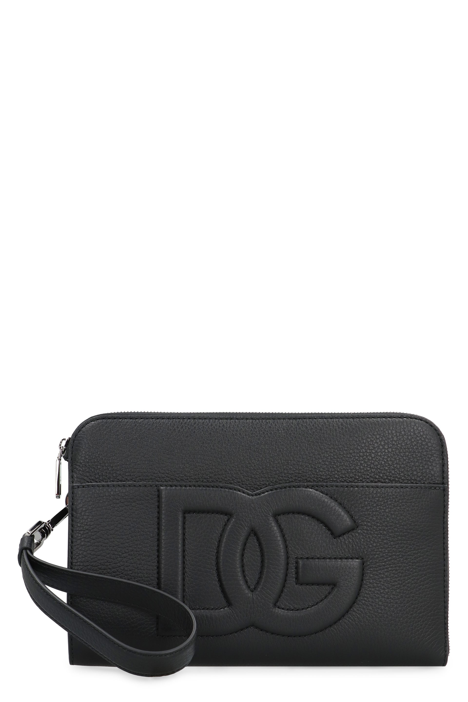 DOLCE & GABBANA Elegant Leather Pouch Handbag for Men - FW24 Collection