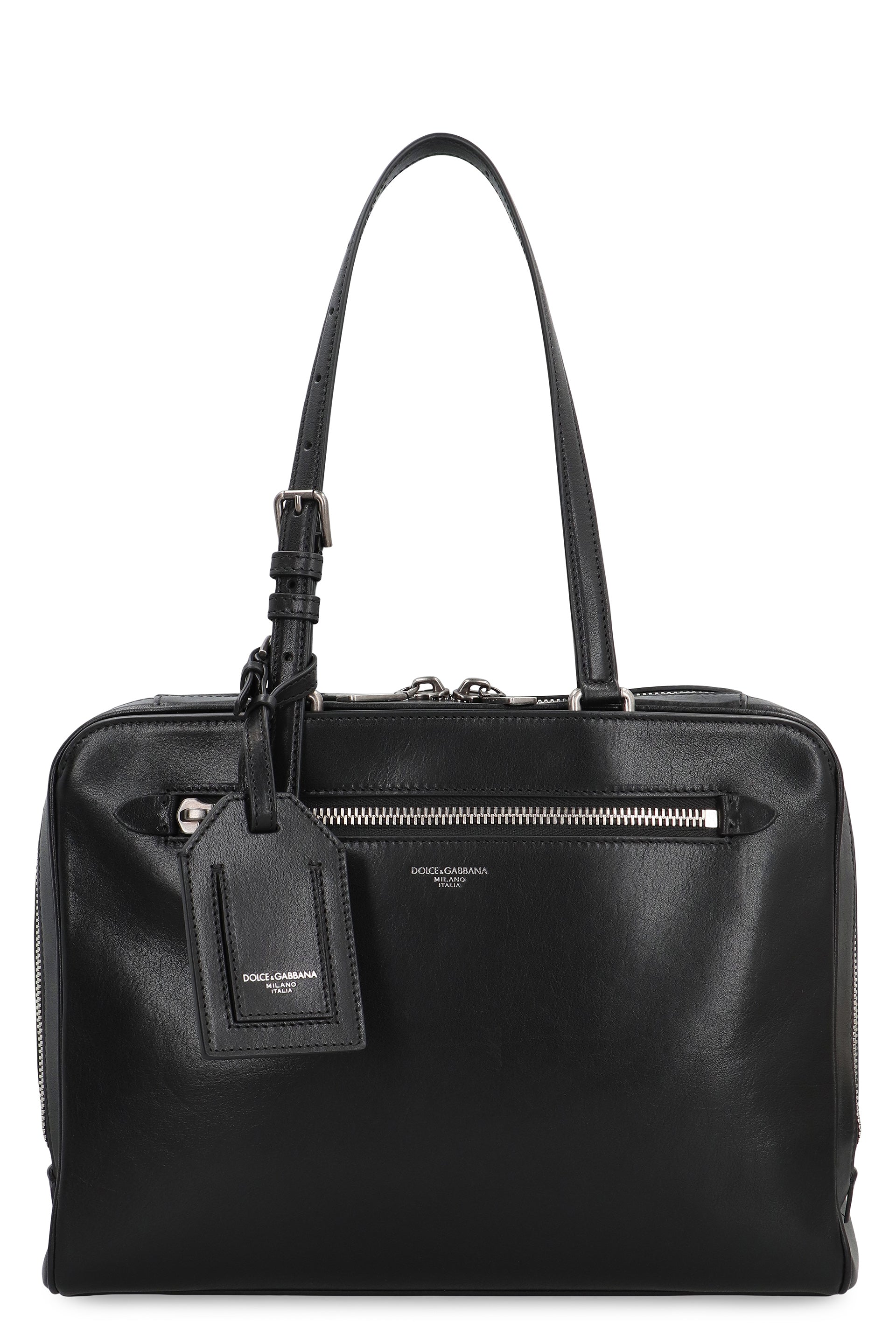DOLCE & GABBANA Elegant Leather Handbag - 32 cm x 24 cm x 10 cm