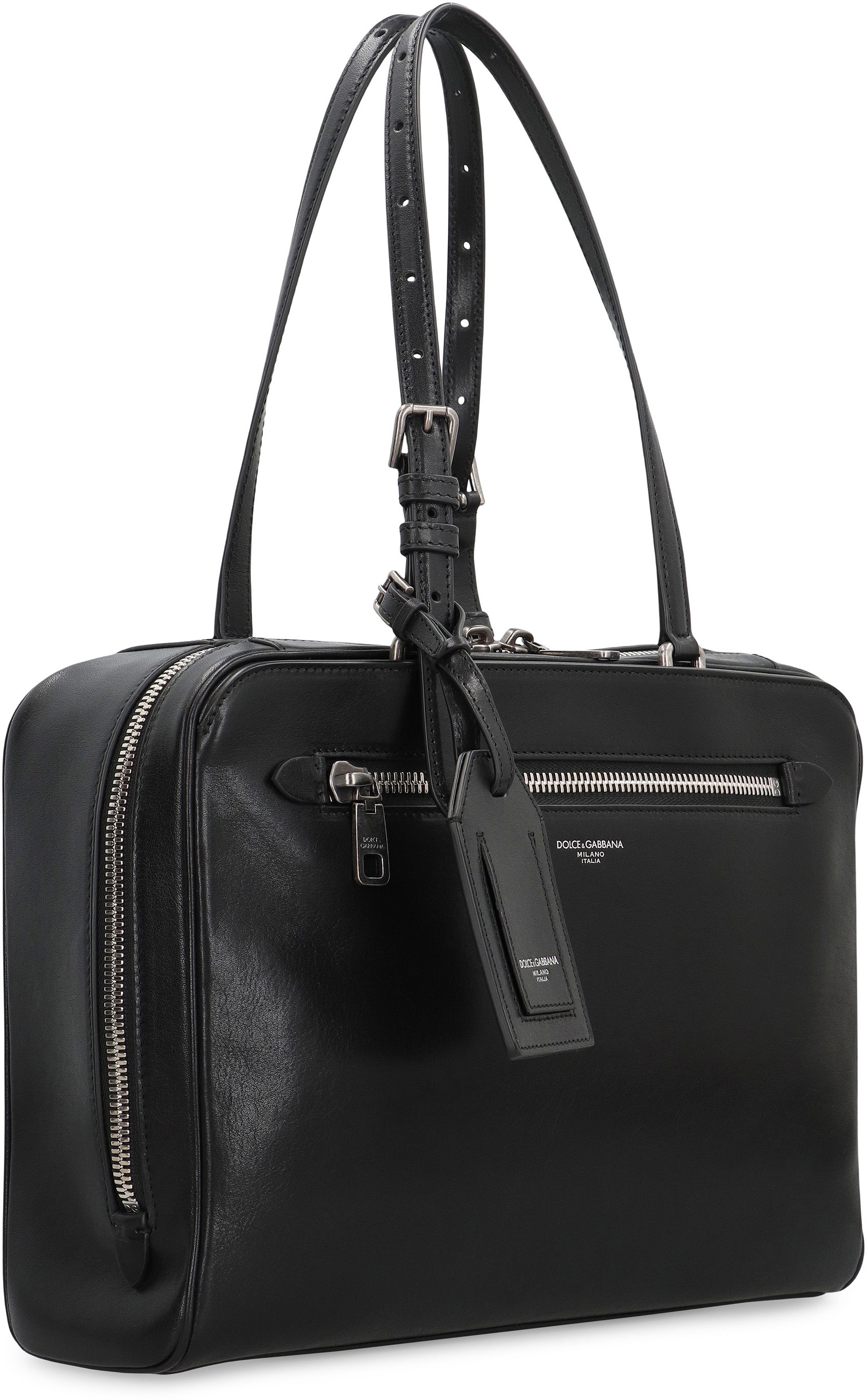 DOLCE & GABBANA Elegant Leather Handbag - 32 cm x 24 cm x 10 cm