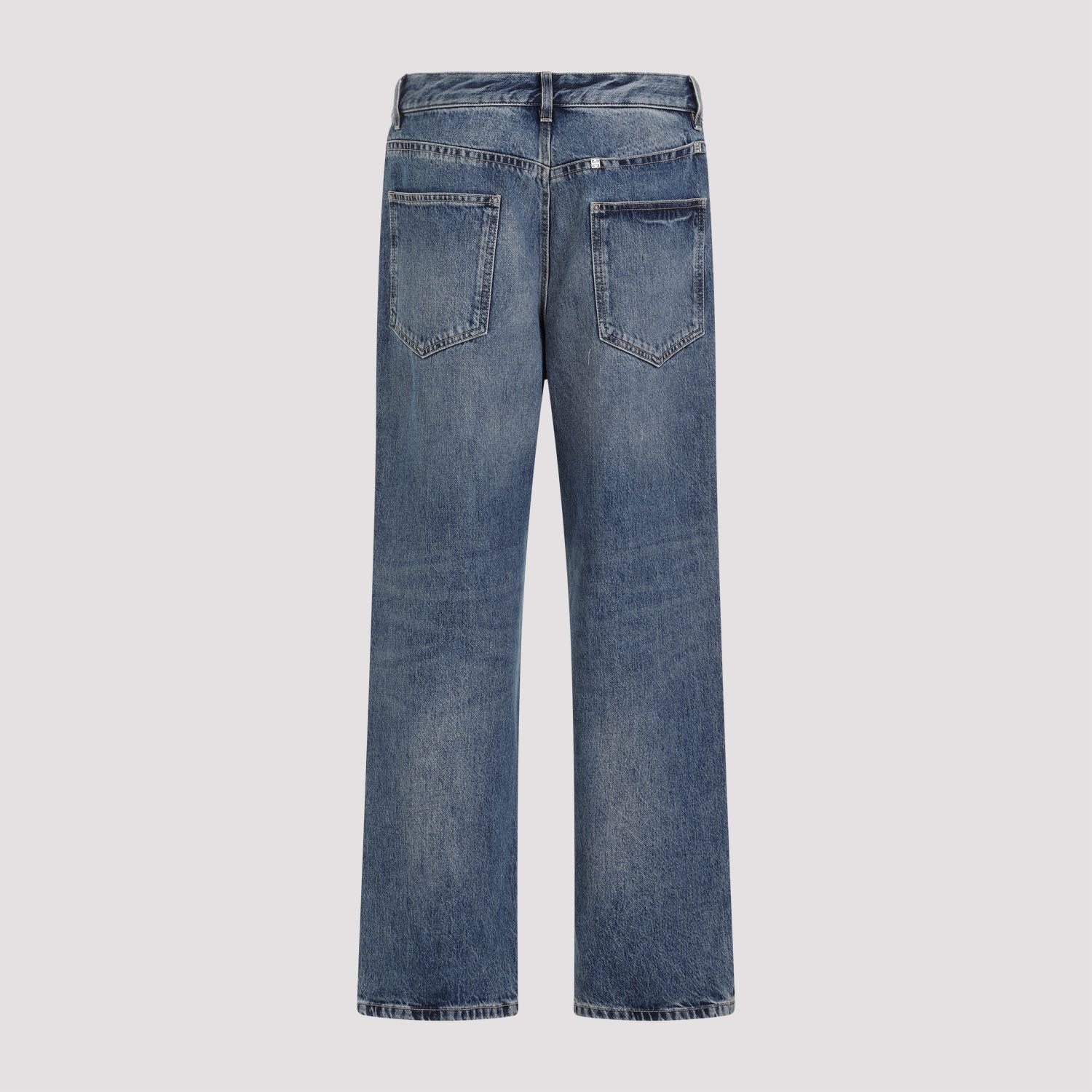 GIVENCHY Straight Leg Denim Jeans with Contrast Stitching