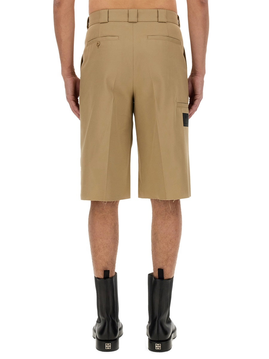 GIVENCHY Men's Mini Polyester Blend Bermuda Shorts