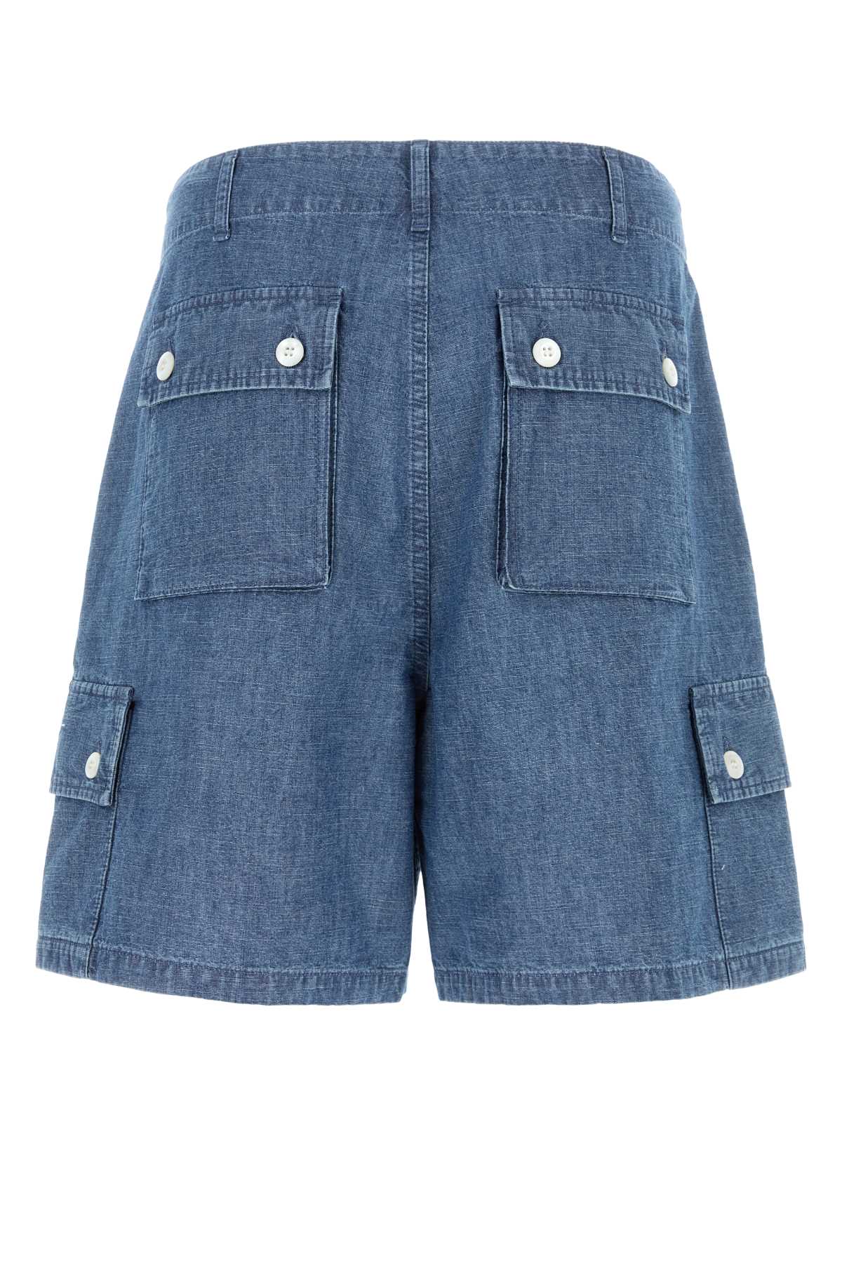 GIVENCHY Men's Mini Denim Bermuda Cargo Shorts