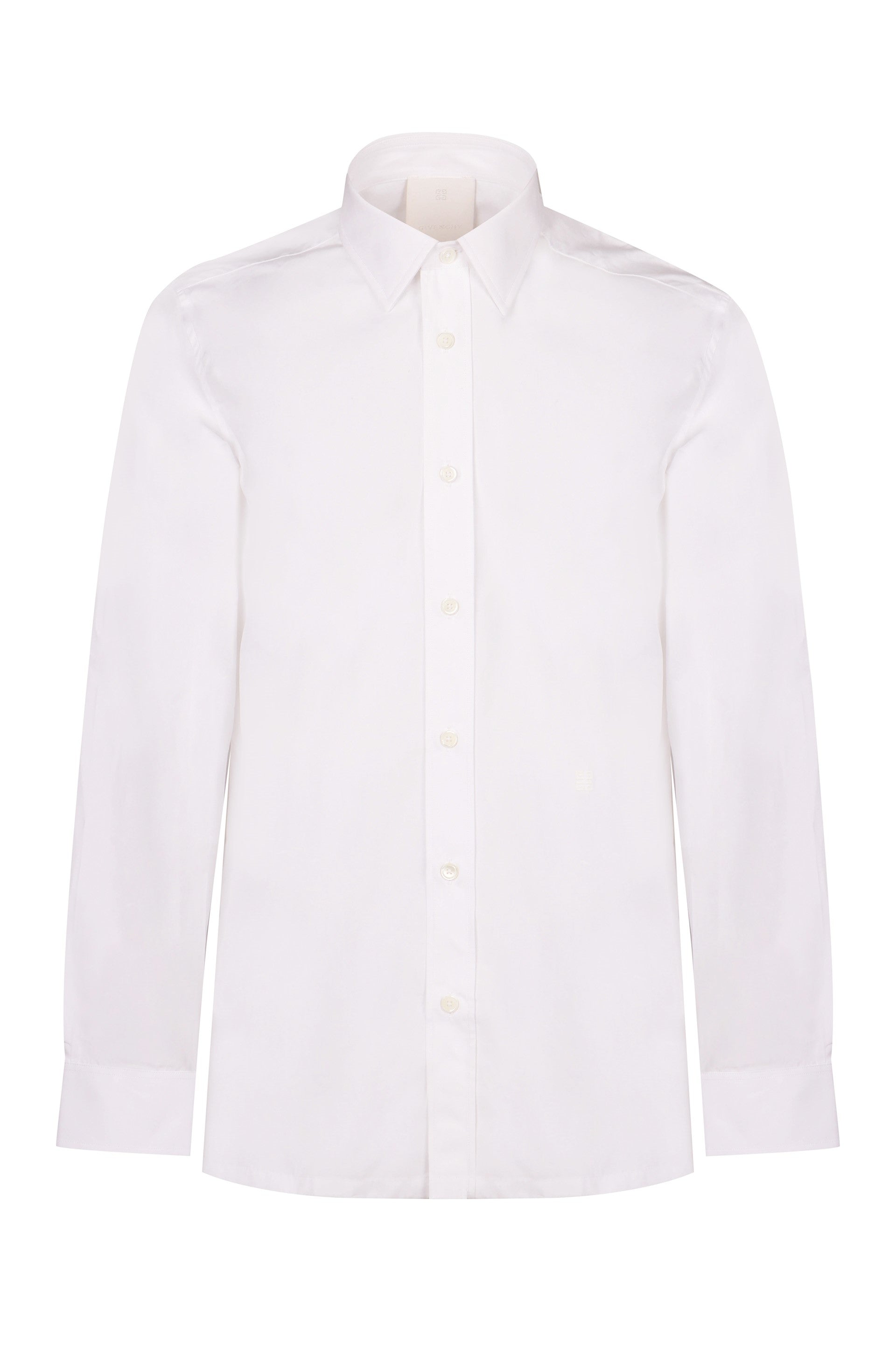 GIVENCHY Signature Cotton Shirt with Spread Collar