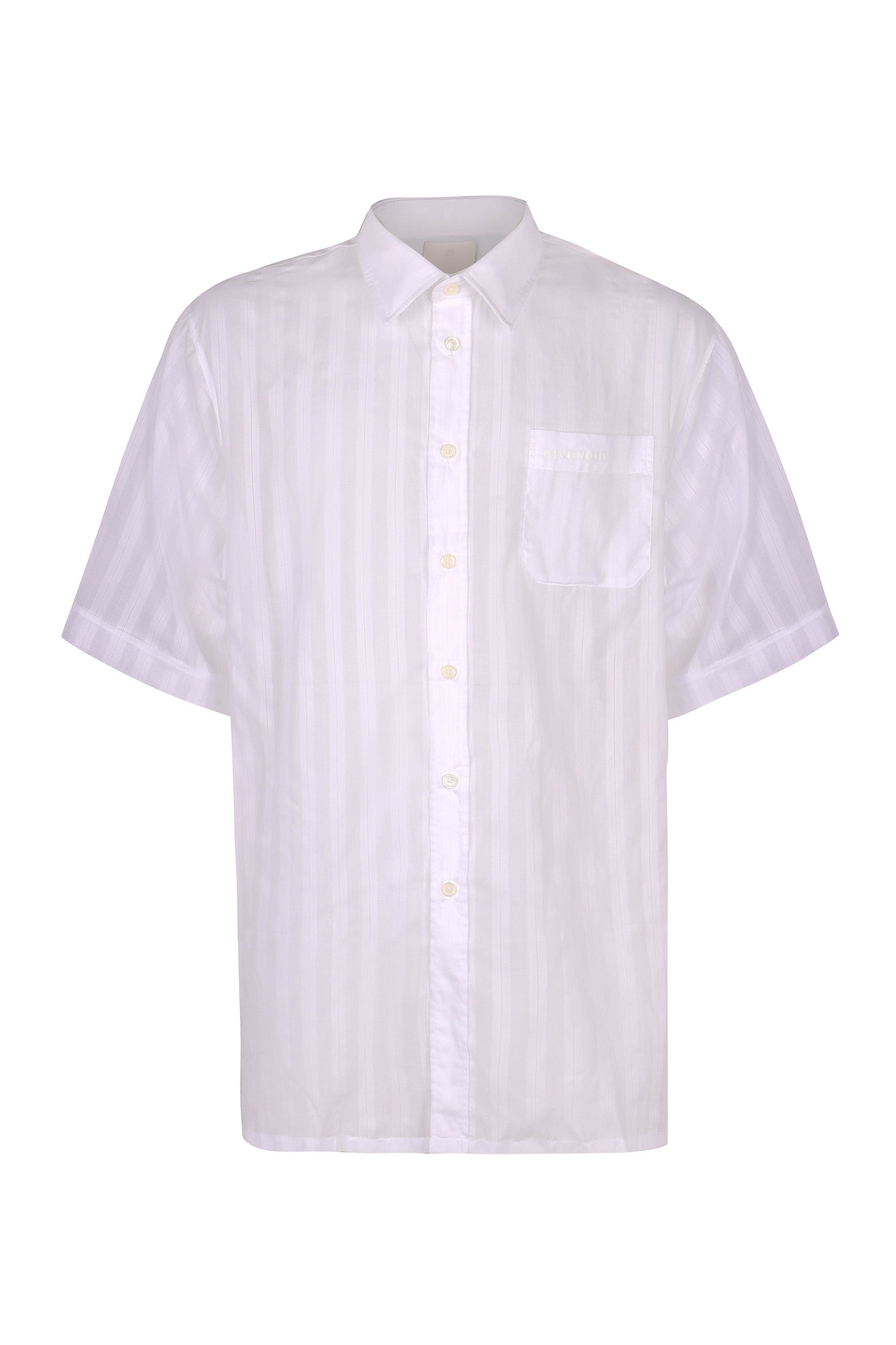 GIVENCHY Embroidered Stripped Poplin Shirt for Men - SS24