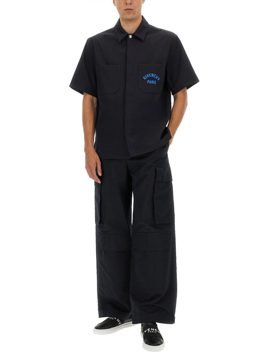 GIVENCHY Classic Collar Shirt with Embroidery - Size M