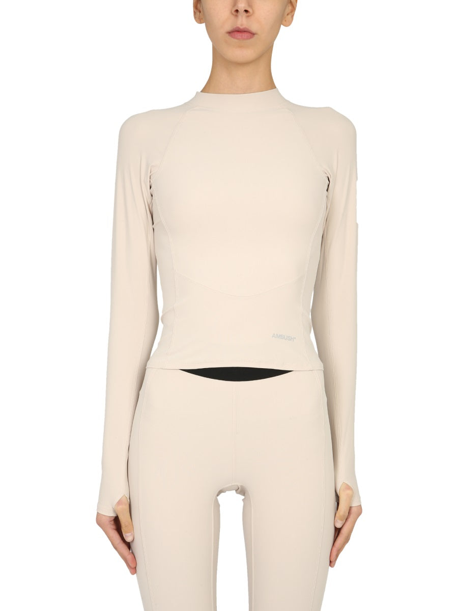 AMBUSH Chic Long Sleeve Polo Neck T-Shirt