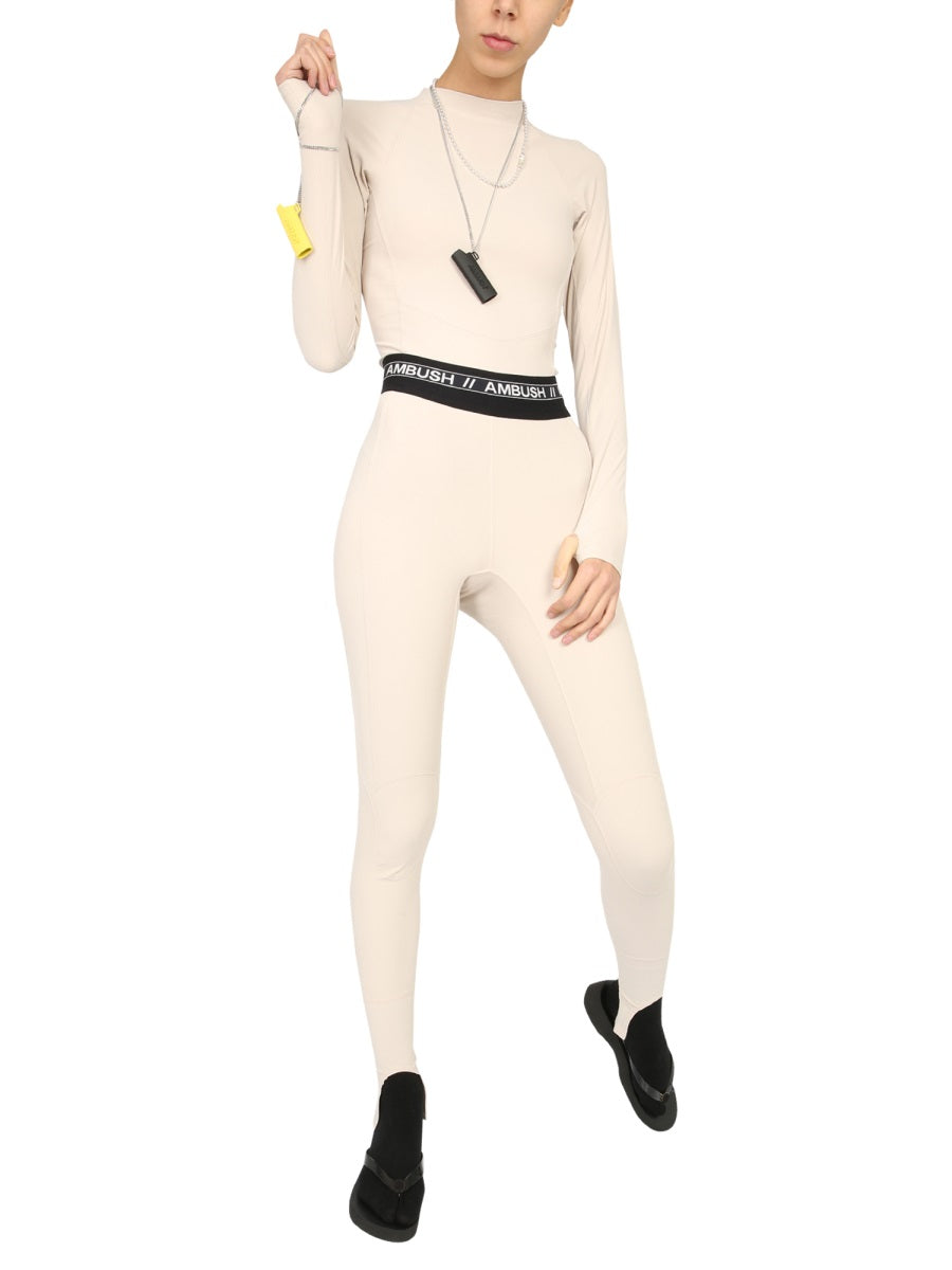 AMBUSH Chic Long Sleeve Polo Neck T-Shirt