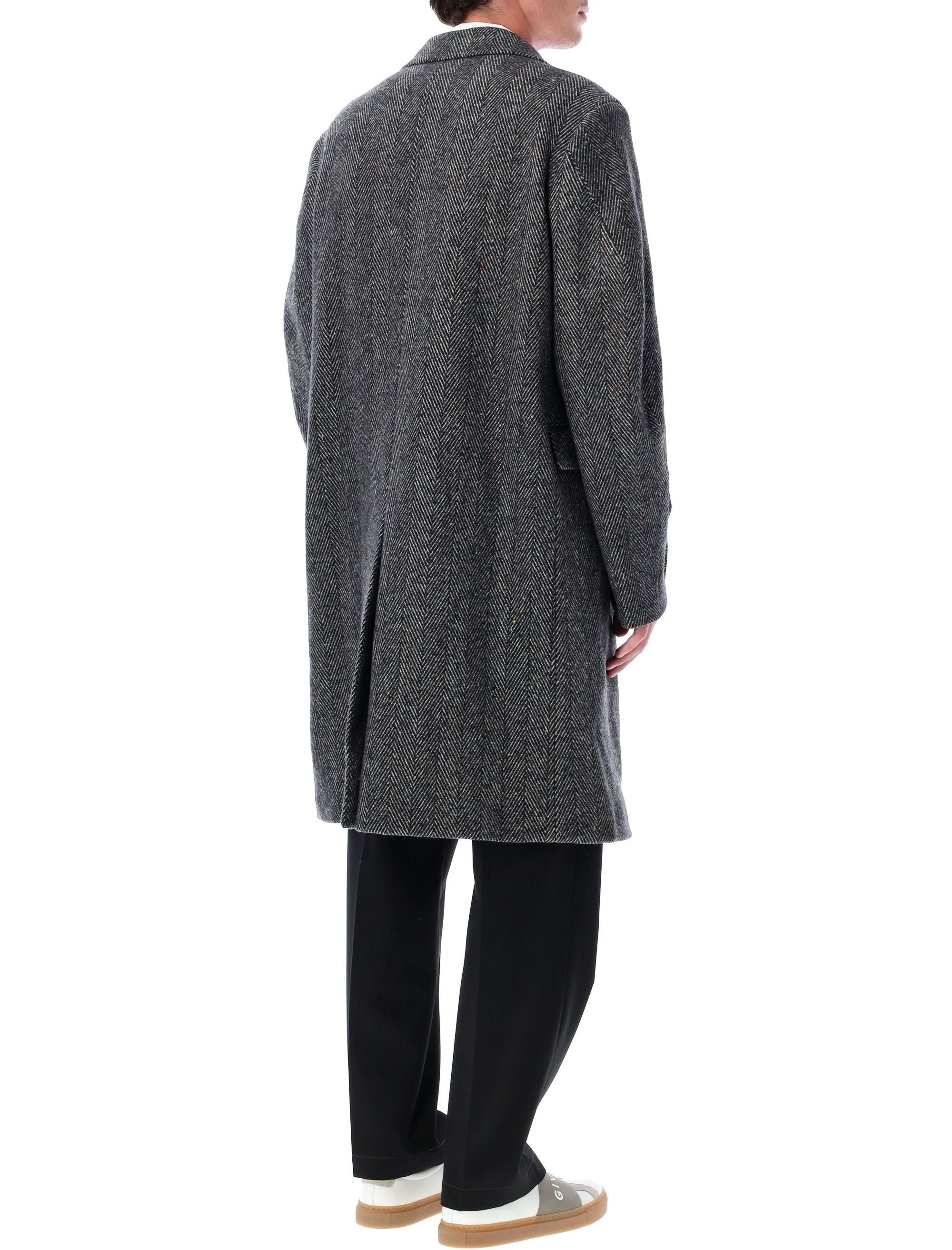 GIVENCHY Embroidered Wool Blend Jacket with Relaxed Notch Lapel