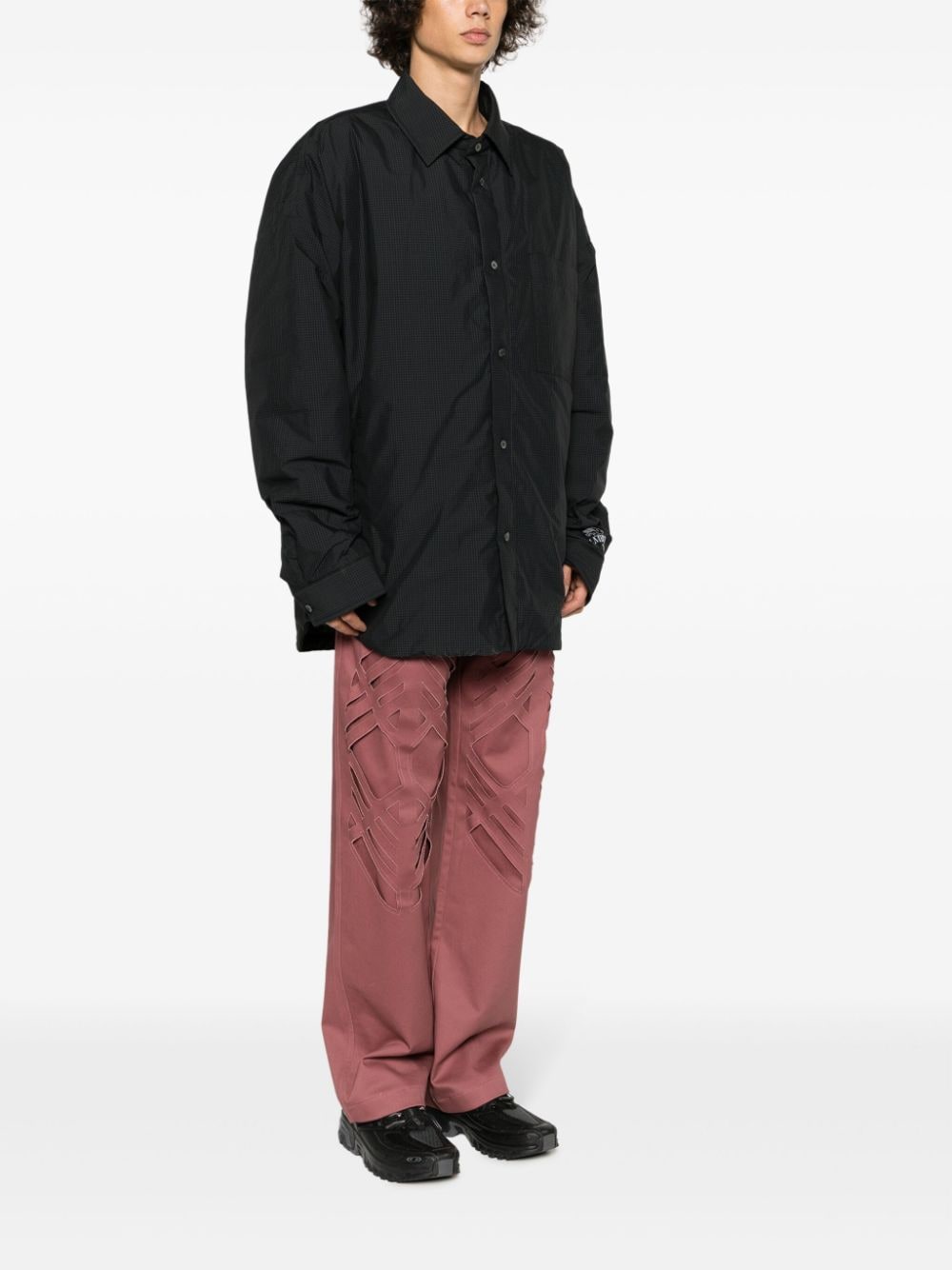 AMBUSH Gingham-Check Padded Shirt Jacket for Men