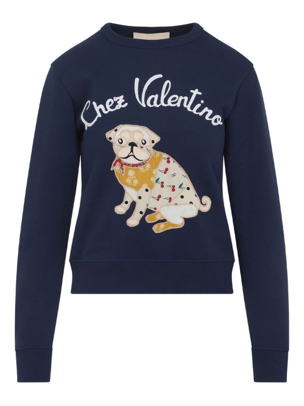VALENTINO Cotton Sweatshirt with Embroidered Design for Women - FW25
