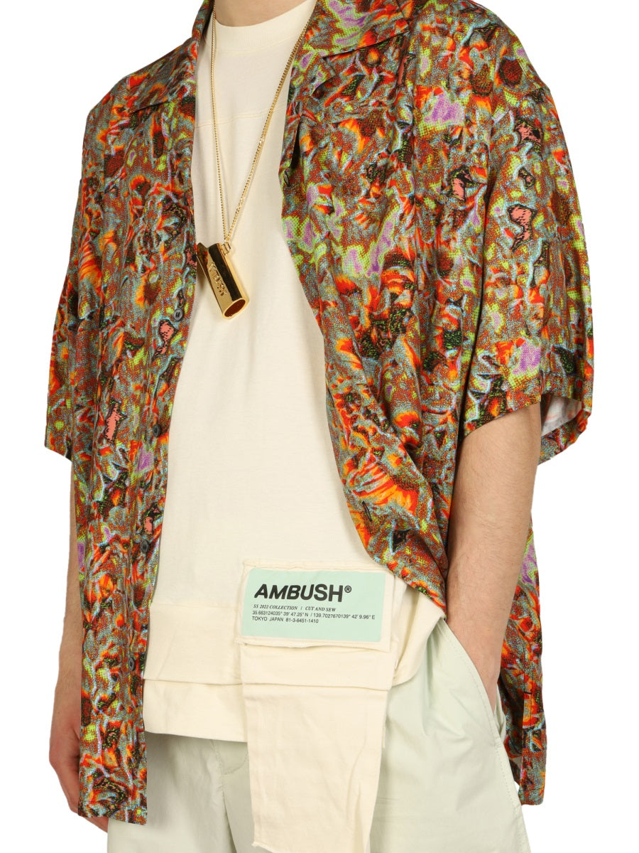 AMBUSH Logo Patch Bowling Collar Shirt