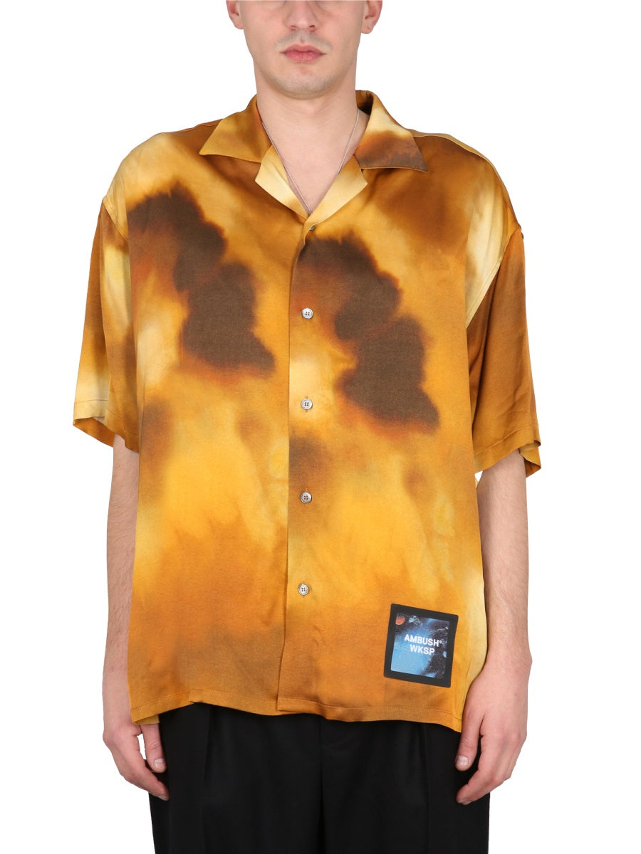 AMBUSH Bowling Collar Shirt with Logo Patch for Men