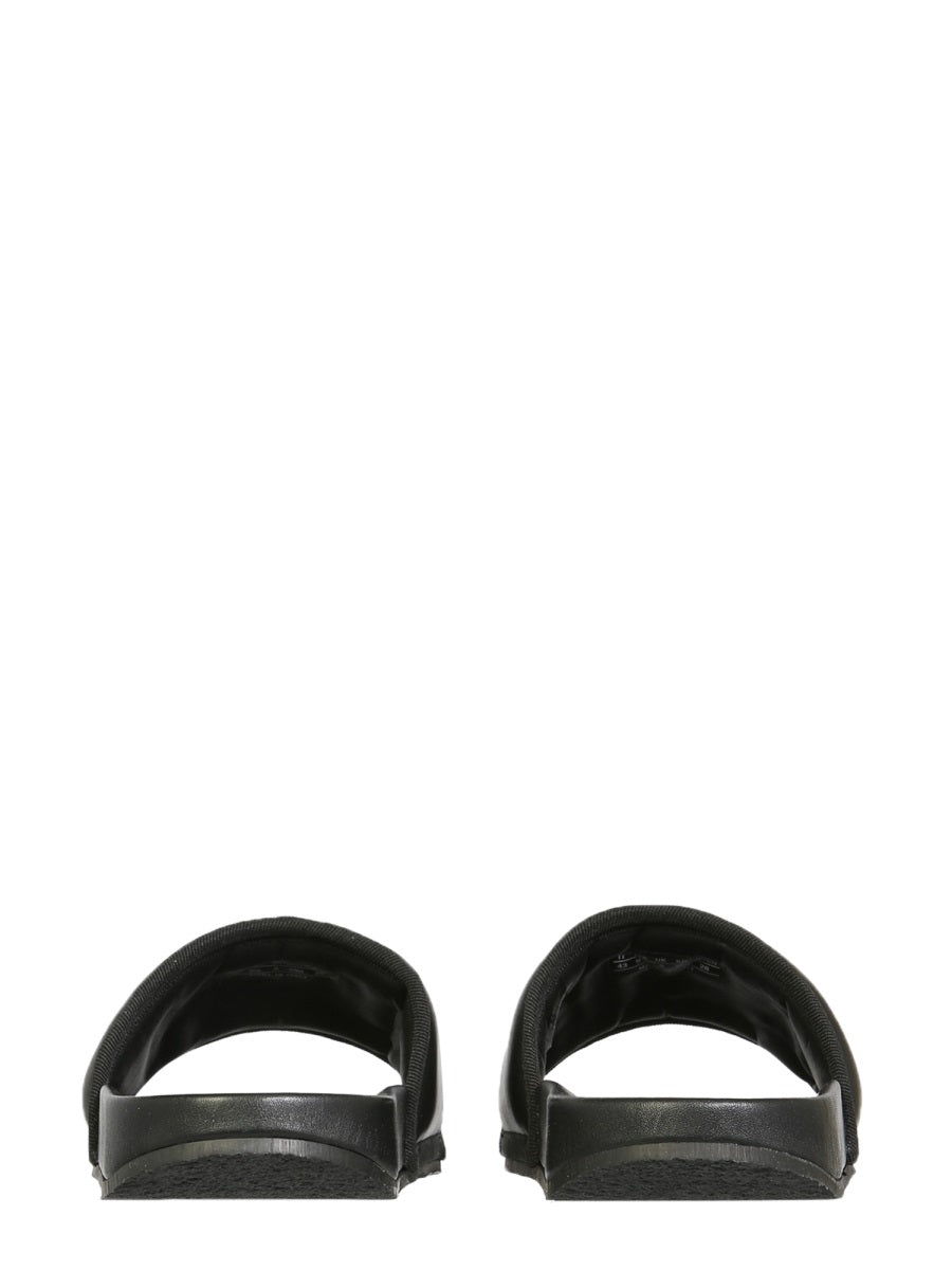 AMBUSH Leather Slide Sandals with Rubber Sole - 2.5 CM Height