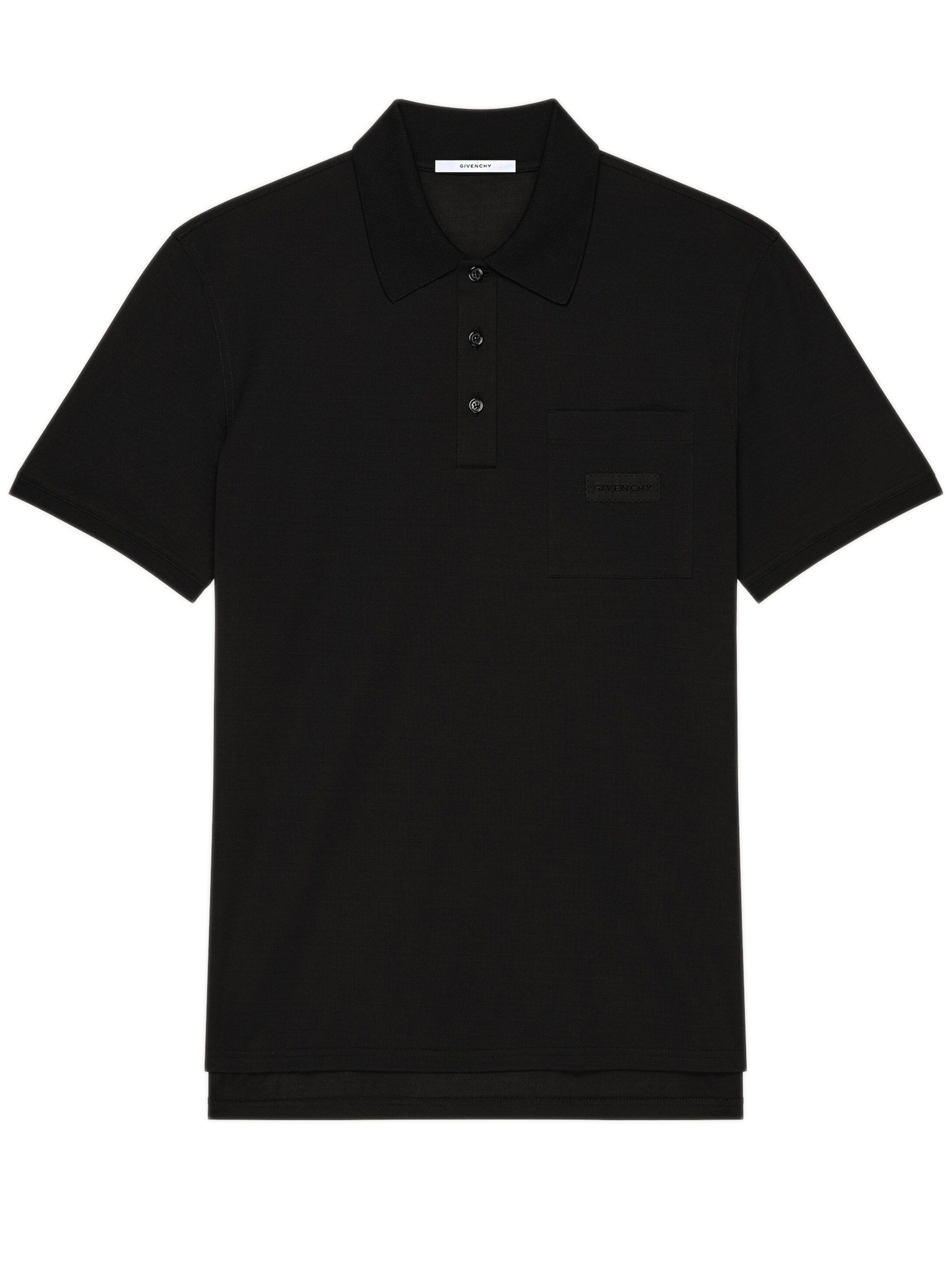 GIVENCHY Cotton Polo Shirt with Applique - Short Sleeves