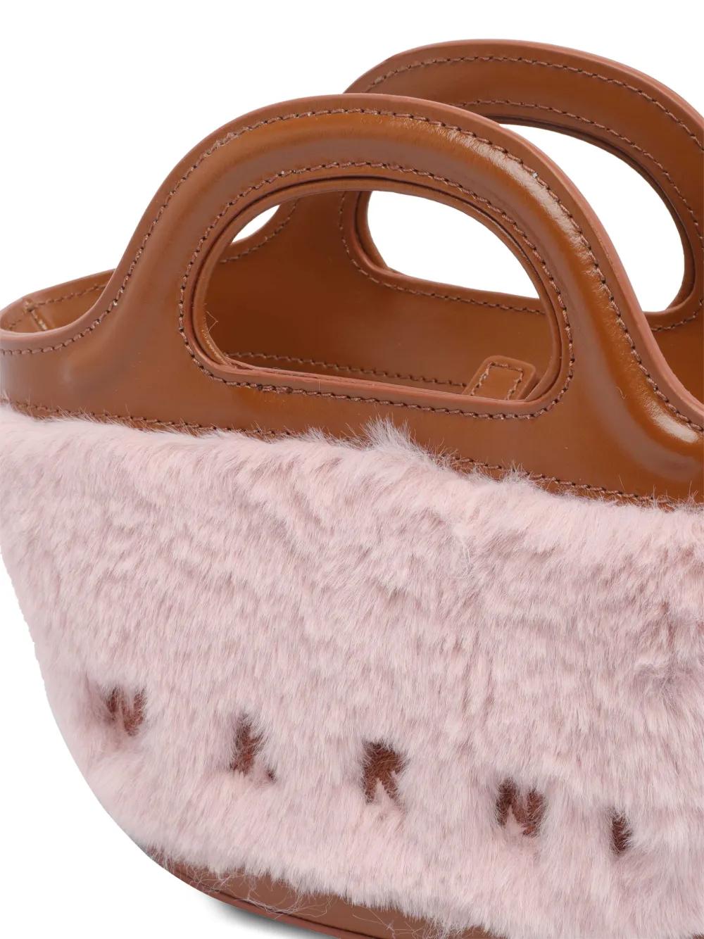 MARNI Mini Leather Handbag with Trimmed Details